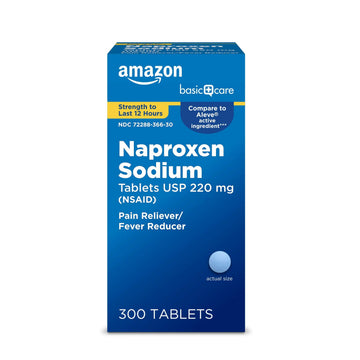 Amazon Basic Care Naproxen Sodium Tablets 220 mg, Pain Reliever/Fever Reducer (NSAID), 12-Hour Relief for Headache, Backache, Menstrual Pain, Muscle Aches, Arthritis, 300 Count Amazon Basic Care buy supplements canada