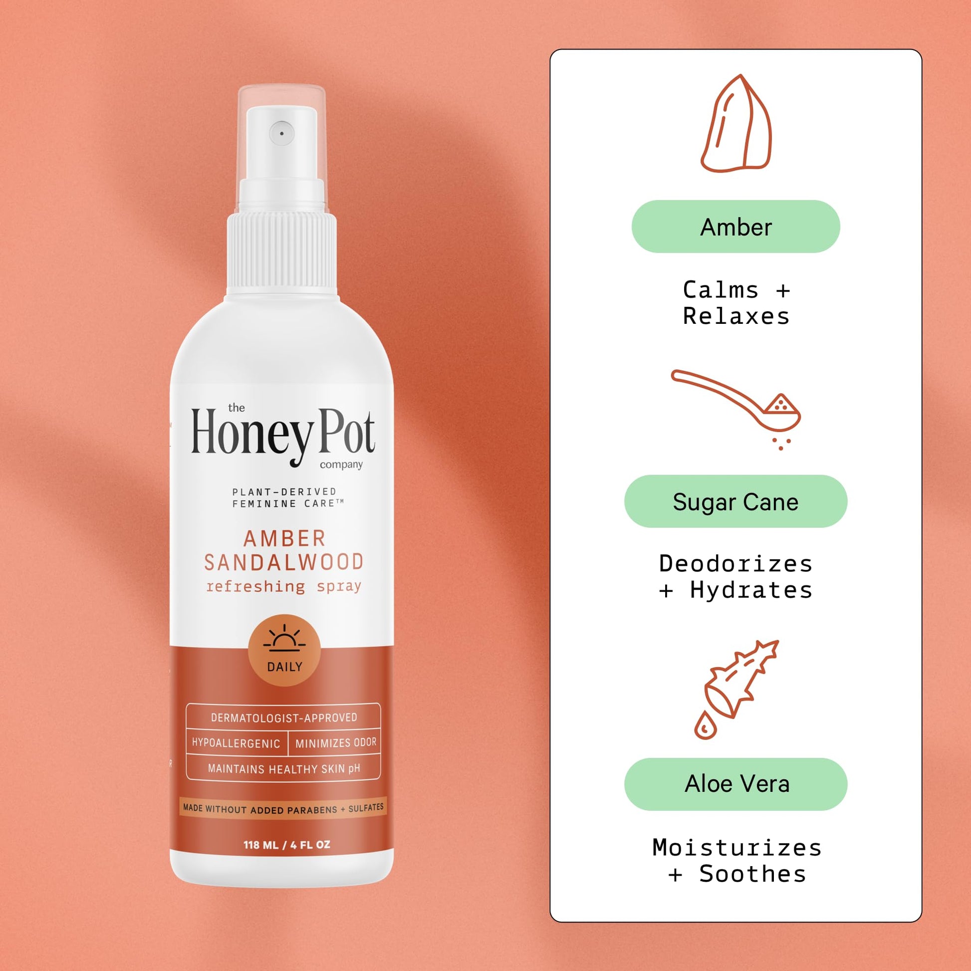 The Honey Pot Company - Refreshing and Restorative Panty and Body Plant-Derived Deodorant Spray The Honey Pot Company buy supplements canada
