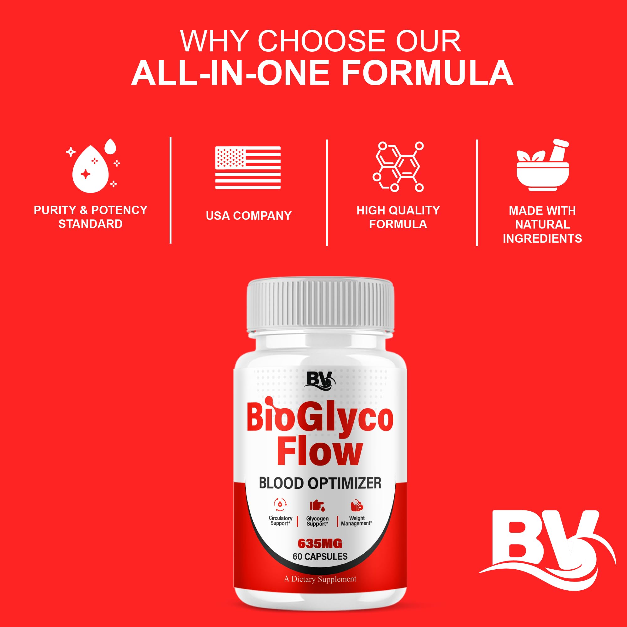BioGlyco Flow Advanced Daily Multivitamin Health Support and All Natural Wellness Supplement Formula, BioGlyco Flow Premium Health and Wellness Support Formula Supplement (2 Pack - 120 Capsules) BLUE VIBE buy supplements canada