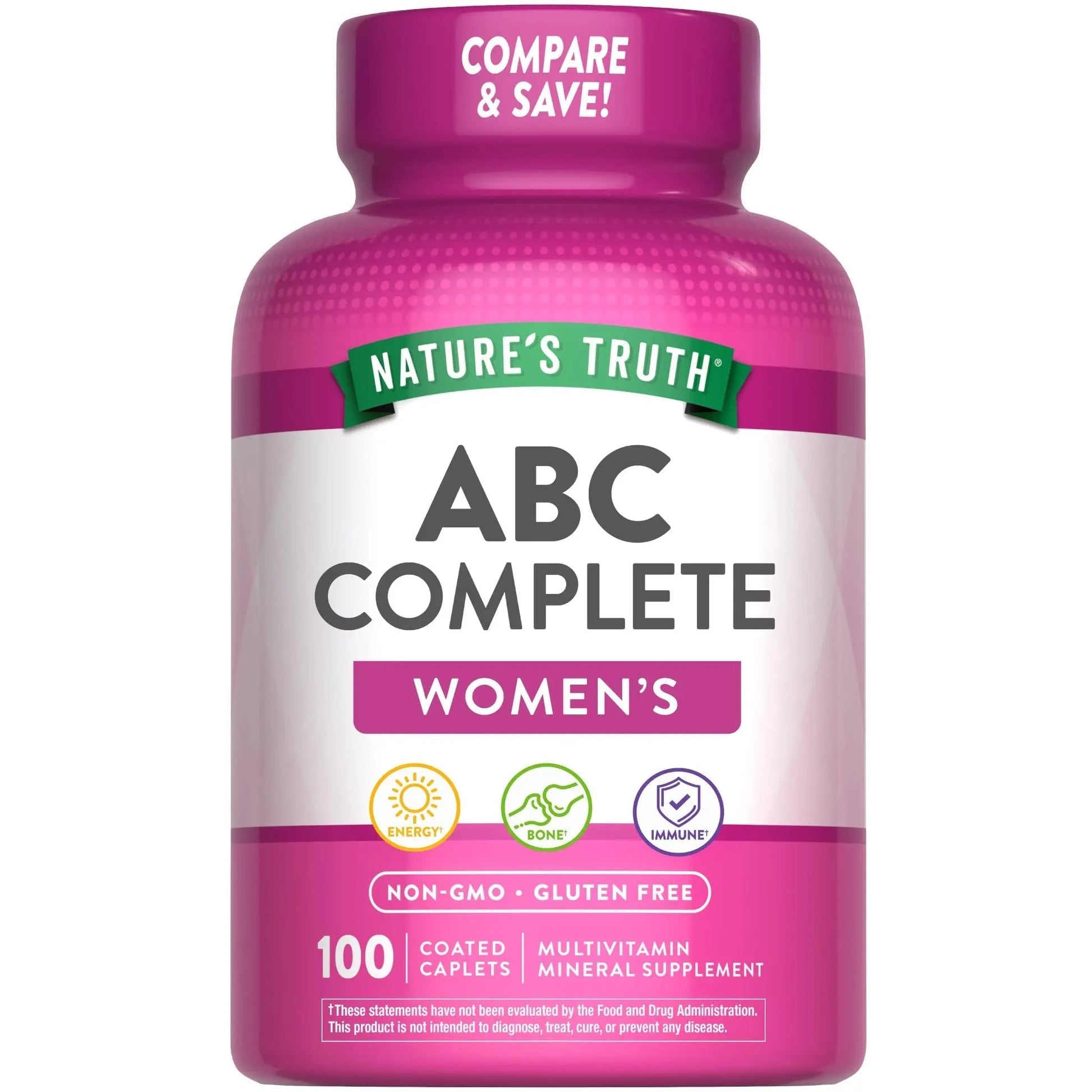 Nature's Truth Multivitamin for Women with Iron | 100 Pills | Non-GMO & Gluten Free Supplement | ABC Complete Nature's Truth buy supplements canada