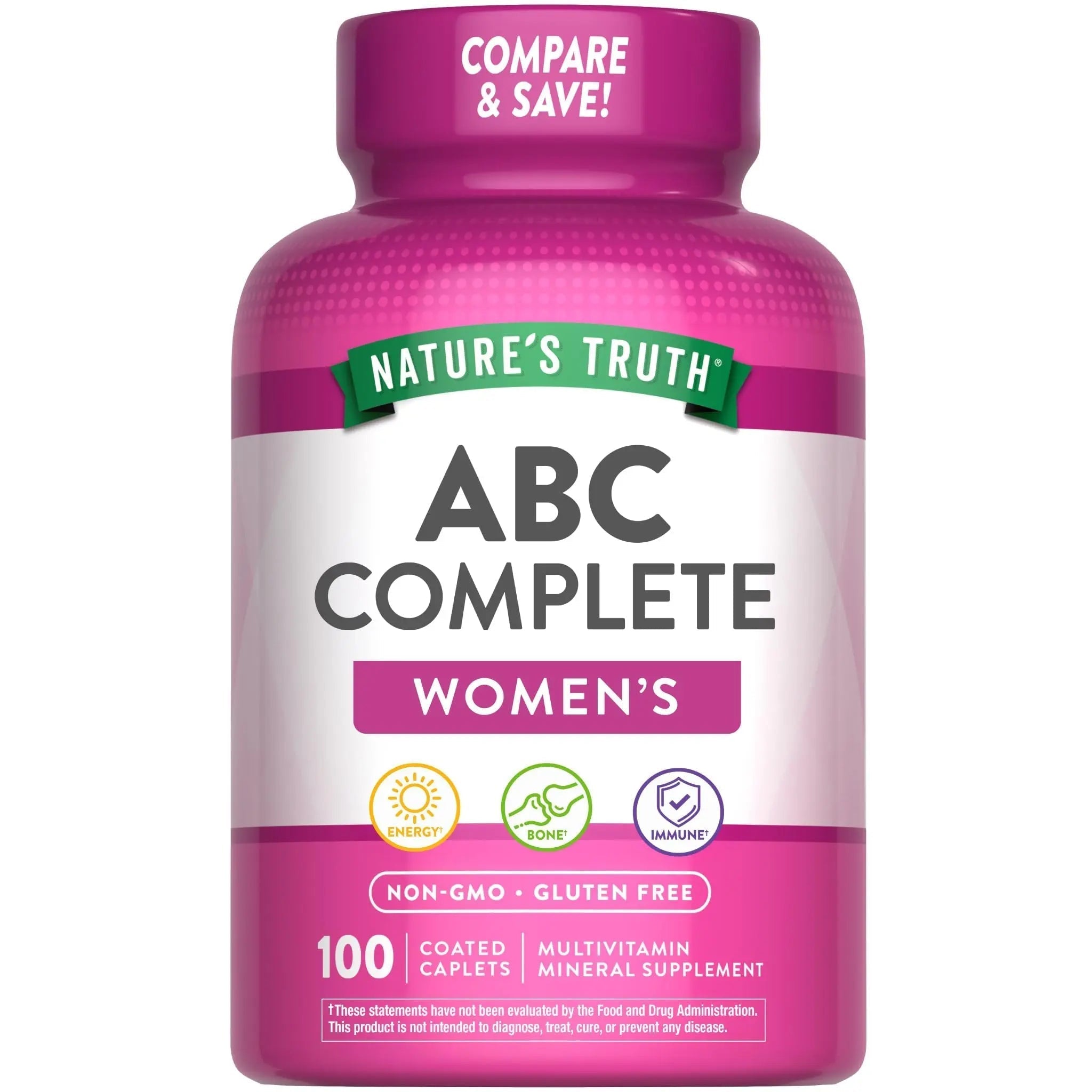 Nature's Truth Multivitamin for Women with Iron | 100 Pills | Non-GMO & Gluten Free Supplement | ABC Complete Nature's Truth buy supplements canada