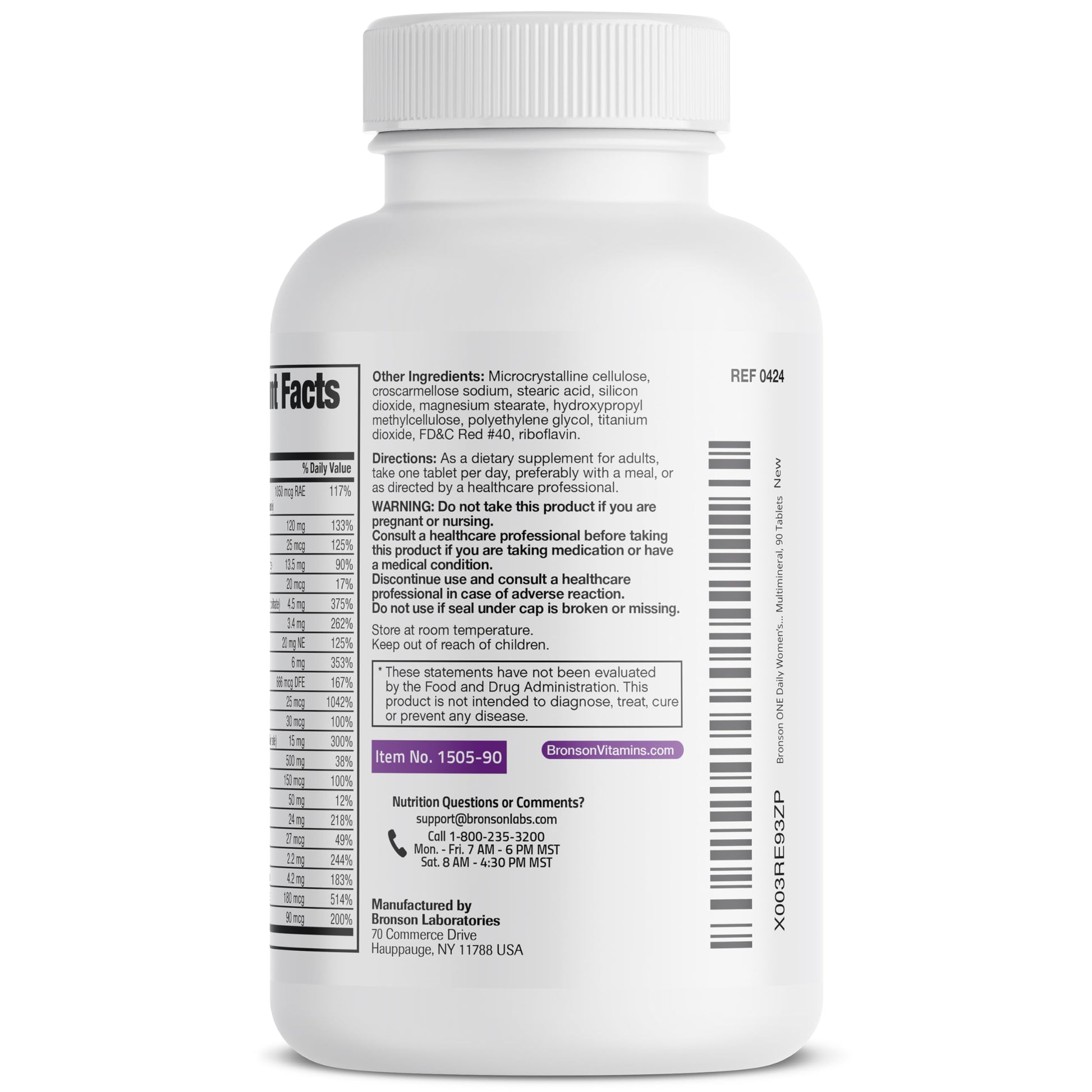 Bronson ONE Daily Women’s 50+ Complete Multivitamin Multimineral, 90 Tablets Bronson buy supplements canada
