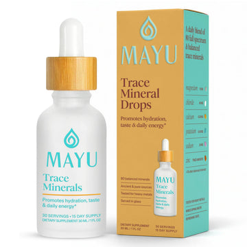 MAYU Trace Mineral Drops - 1 Bottle - 80+ Full-Spectrum Ionic Minerals for Water - Great-Tasting Mineral Supplement for Hydration - Magnesium, Potassium & Zinc - No Additives - 30 Servings mayu buy supplements canada