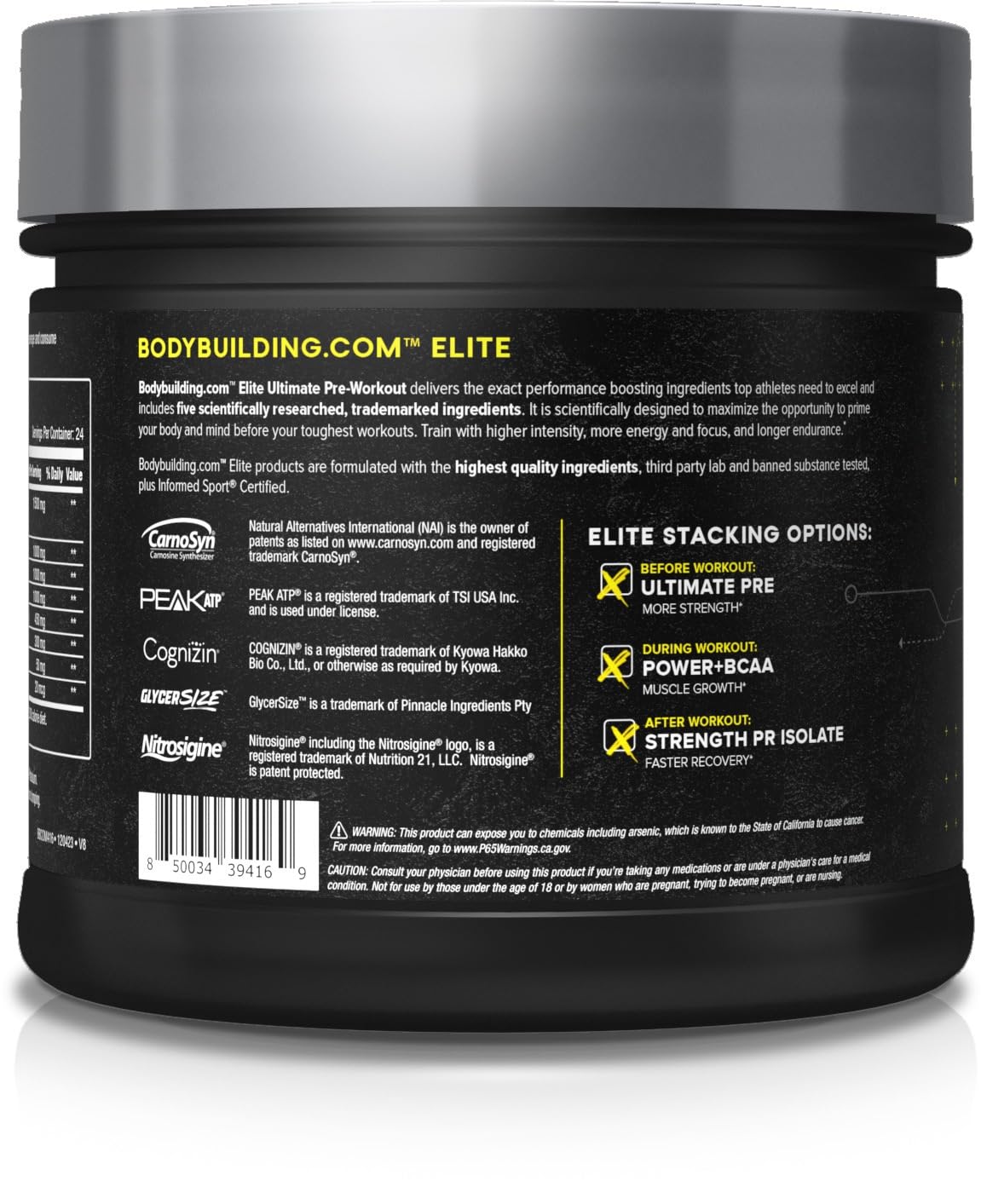 B BODYBUILDING.COM Elite Ultimate PRE Blue Slushie B BODYBUILDING.COM buy supplements canada