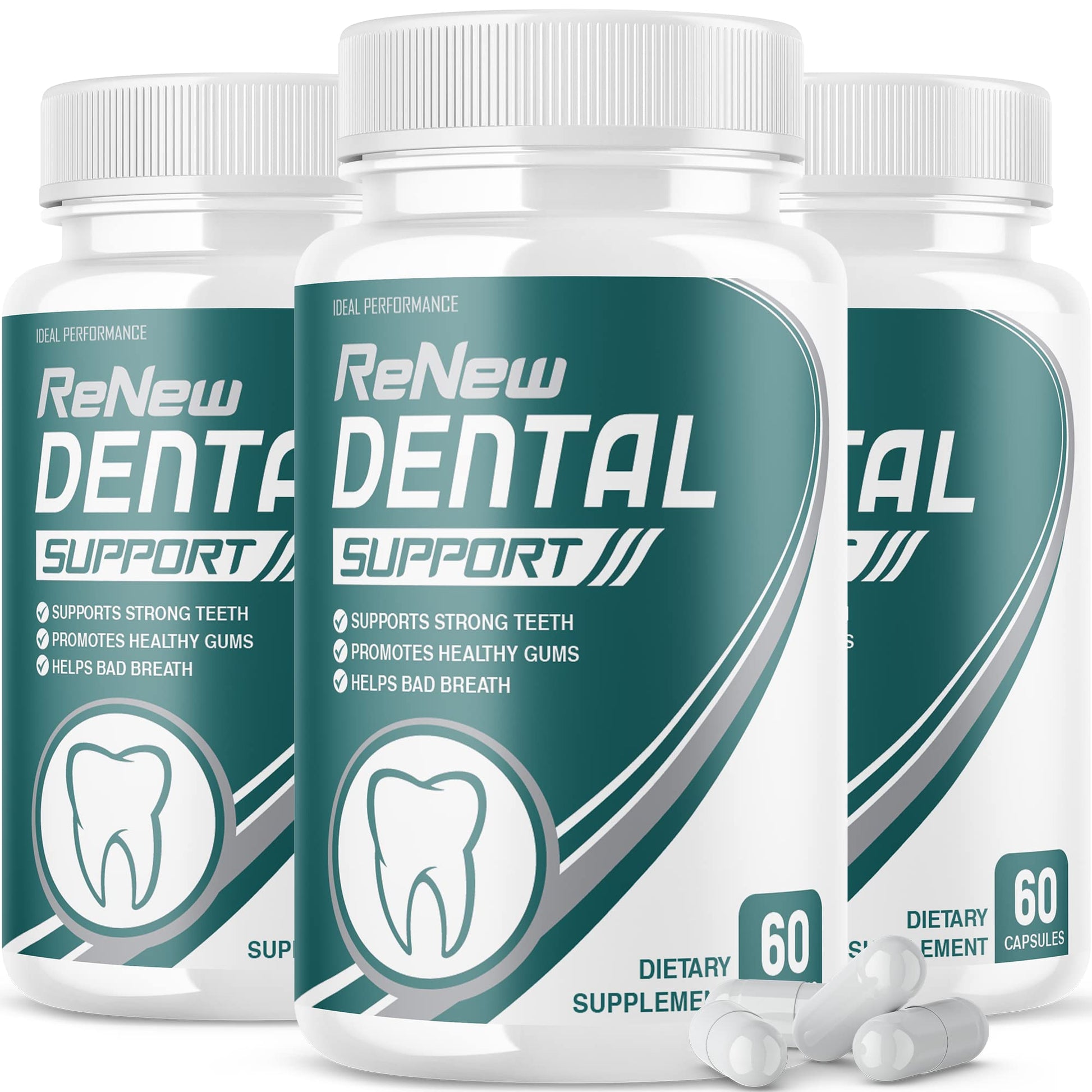 IDEAL PERFORMANCE (3 Pack) Renew Dental Support Pills Cleanser (180 Capsules) IDEAL PERFORMANCE buy supplements canada