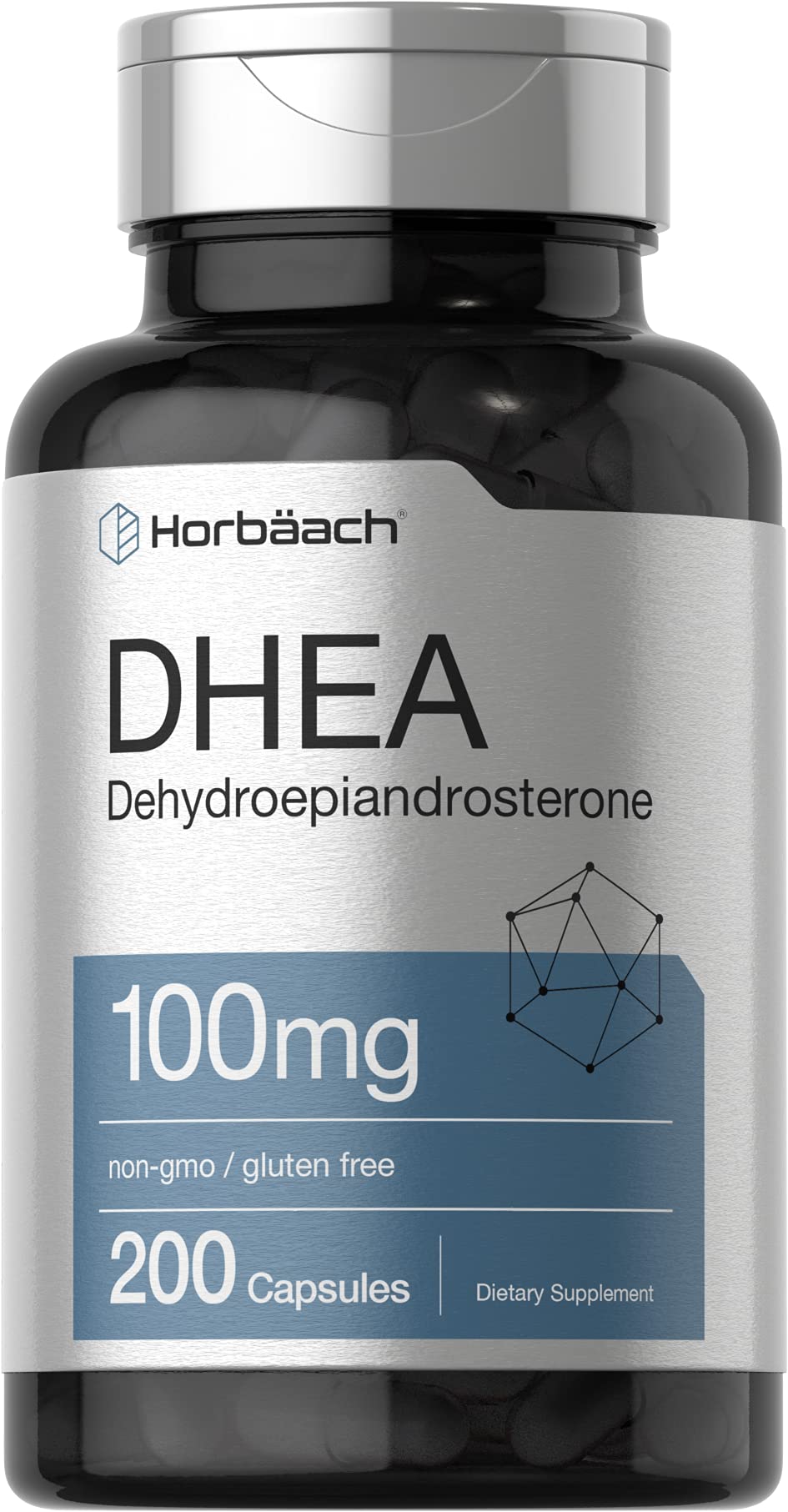 Horbäach DHEA 100mg | 200 Capsules | Supplement for Men and Women | Non-GMO, Gluten Free Horbäach buy supplements canada