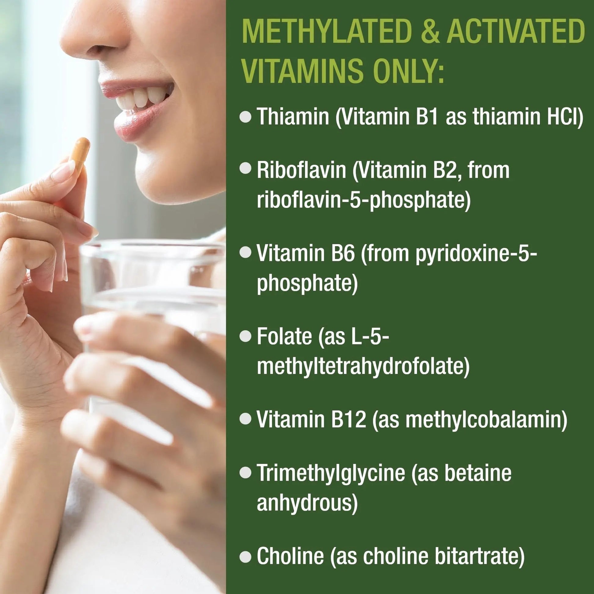 Methylated Multivitamin + Methylated B Complex Supplement. With Trimethylglycine (TMG), L Methylfolate, Methyl B12 + B1 + B2 + B6 Vitamins + Choline Peak Performance buy supplements canada