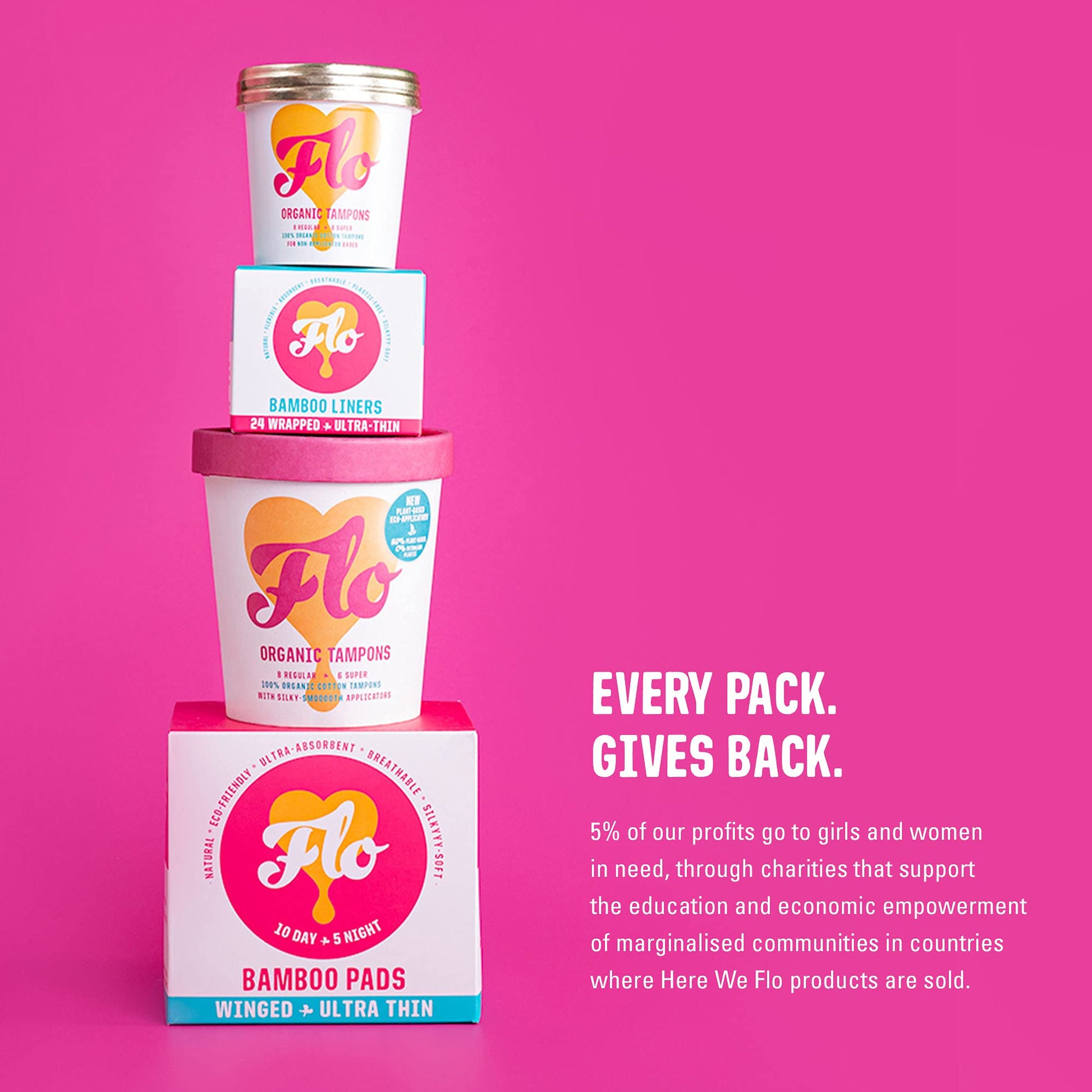 FLO - Organic Bamboo Daily Panty Liners, Plant-Based Cotton, Biodegradable FLO buy supplements canada