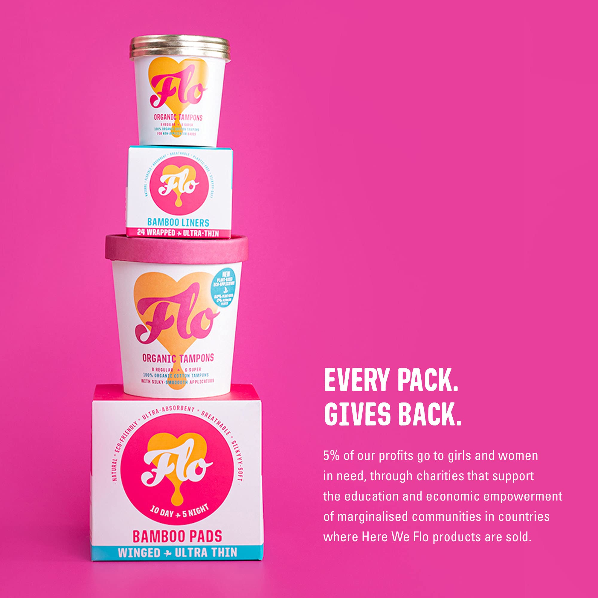FLO - Organic Bamboo Daily Panty Liners, Plant-Based Cotton, Biodegradable FLO buy supplements canada