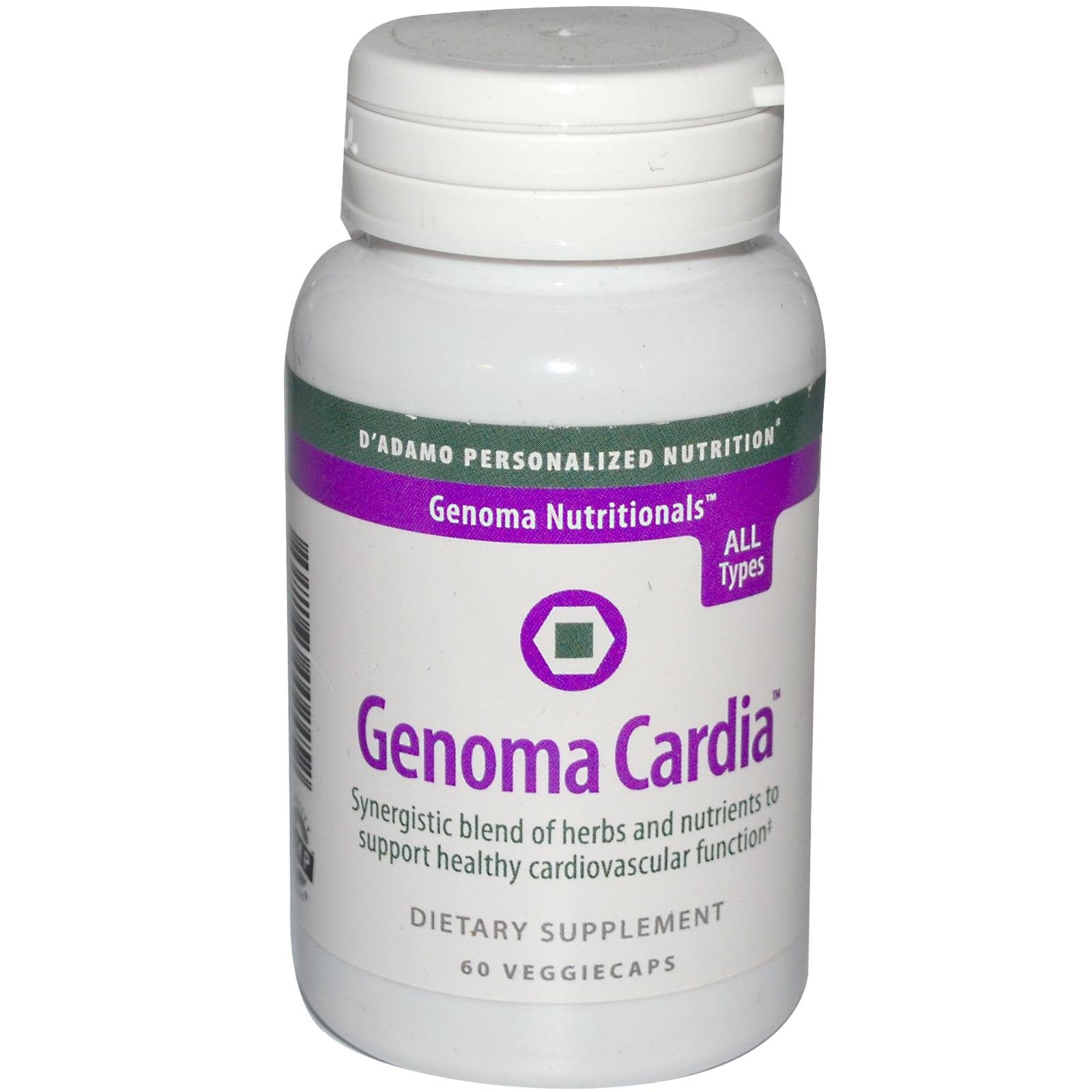 D'Adamo Personalized Nutrition - Genoma Cardia 60 vcaps D'Adamo Personalized Nutrition buy supplements canada