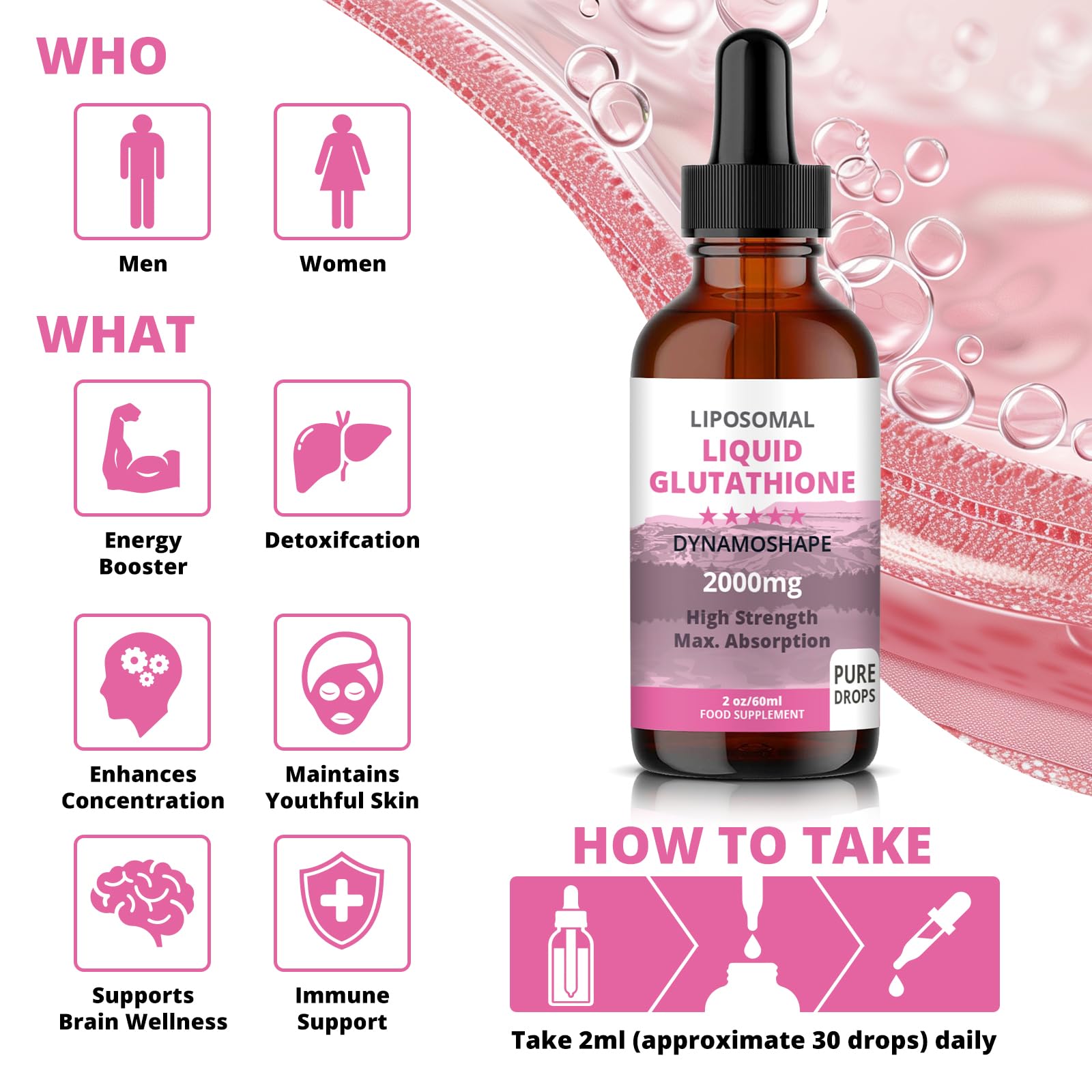 Liposomal Glutathione 2000mg with Vitamin C, Oral Glutathione Liquid, Antioxidant Supplement for Detox, Superior Absorption, Higher Dosage (Pack of 1) baanaas For Babies to Nanas buy supplements canada
