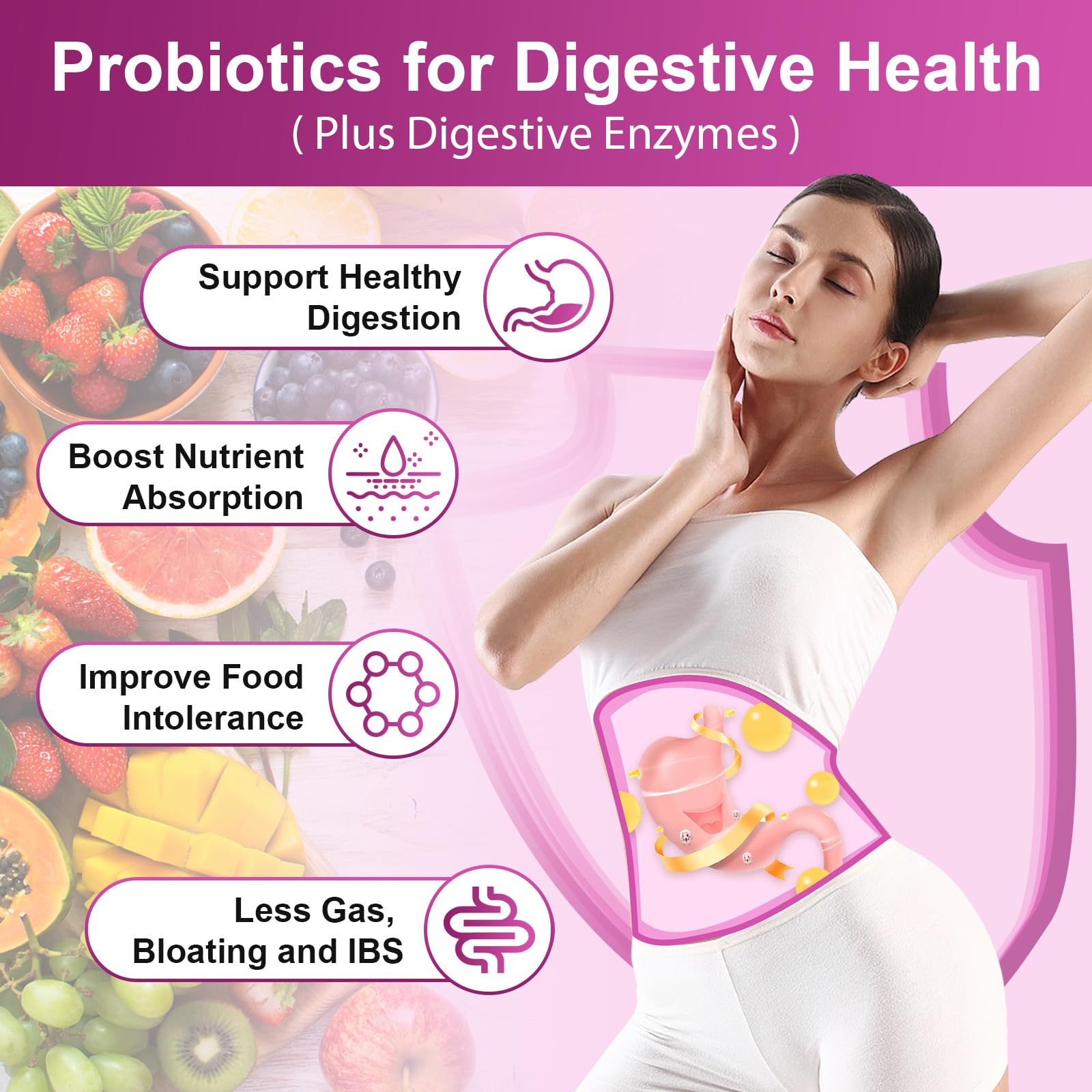 NATURE TARGET Probiotics for Women, 100 Billion CFUs Probiotic with Digestive Enzymes & Prebiotics, Vaginal Probiotics with Cranberry for Urinary Tract Health NATURE TARGET buy supplements canada