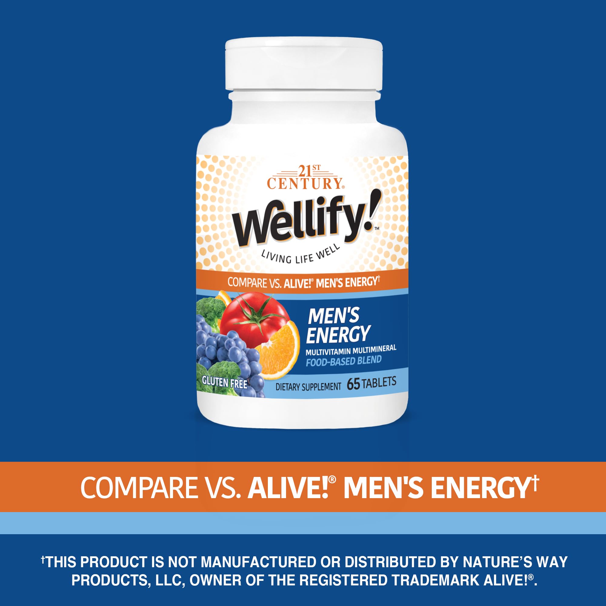 21st Century Wellify Men's Energy Multivitamins with Minerals, 65 Count 21st Century buy supplements canada