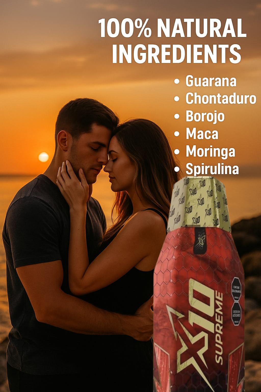 X10 Supreme Liquid 500 ML Natural Supplement (Similar Results as vitafer..Gold) - Chontaduro, Guarana, and Borojó Blend | 500 ML | Plant-Based Energy Support for Vitality X10 buy supplements canada