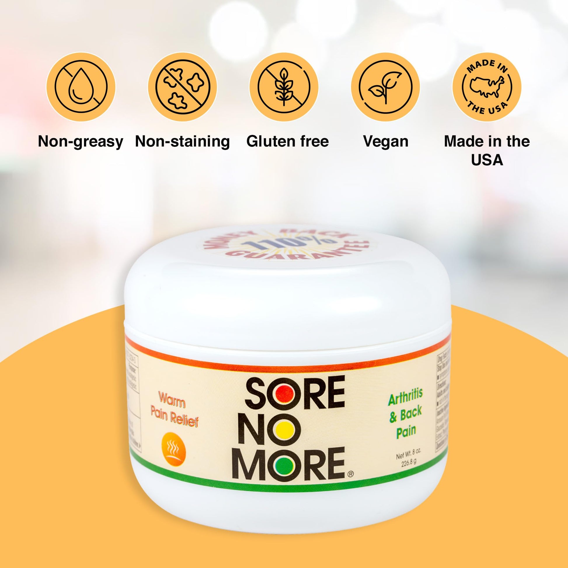 Sore No More Warm Arthritis Pain Relief Cream – Targeted Reliever for Back, Neck, Hands & Feet – Soothing & Fast-Acting Formula for Aches and Pains – Non-Greasy with Orange Aroma – 8 oz Sore No More buy supplements canada