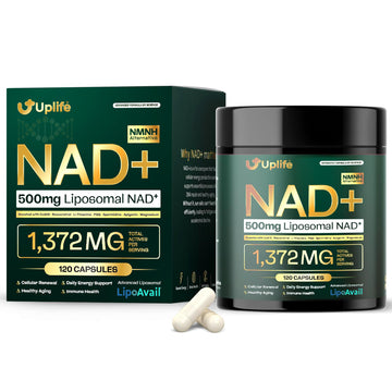 UPLIFE NAD+ Supplement 1,372mg – Liposomal NAD+ with CoQ10, Resveratrol, Spermidine, L-Theanine, Apigenin & PQQ – NMNH Alternative Booster Cellular Energy, Healthy Aging, Immune Health – 120 Capsules UPLIFE buy supplements canada
