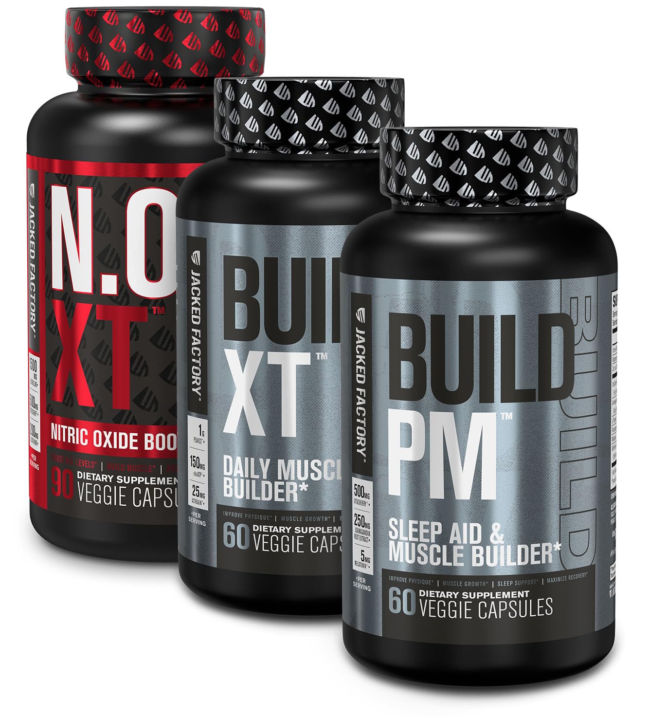 Jacked Factory AM & PM Muscle Building Stack - N.O. XT, Build XT, & Build PM Jacked Factory buy supplements canada