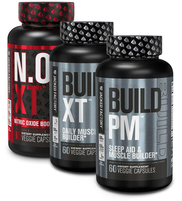 Jacked Factory AM & PM Muscle Building Stack - N.O. XT, Build XT, & Build PM Jacked Factory buy supplements canada