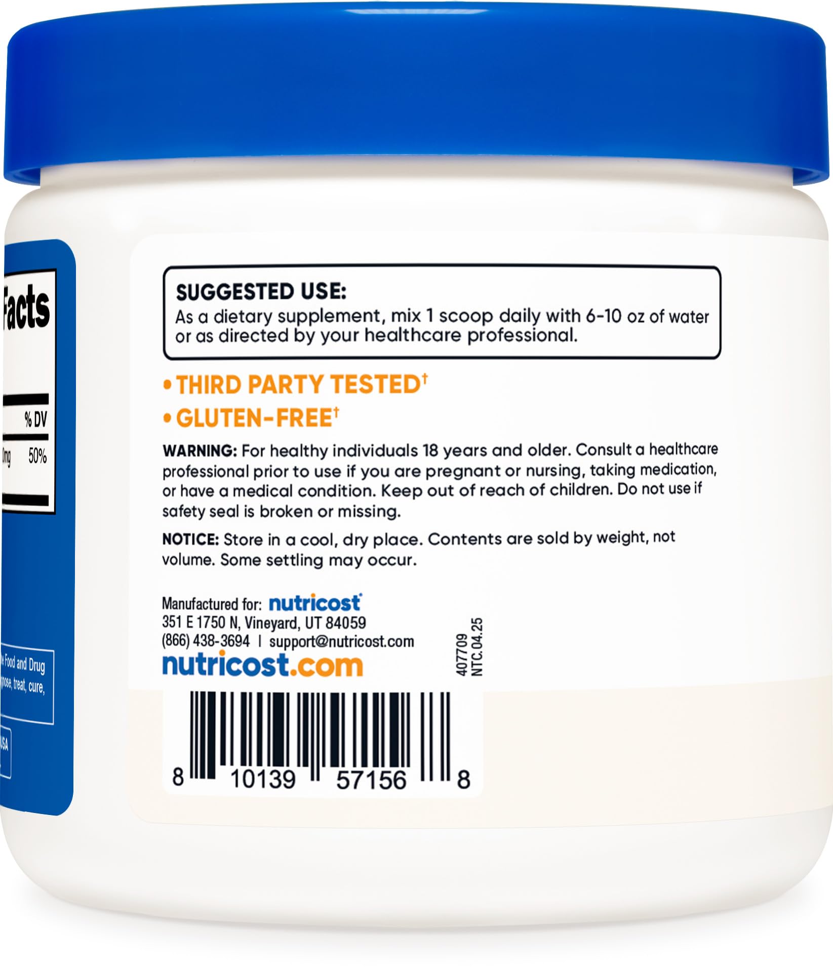 Nutricost Magnesium Glycinate Powder (250 Grams) (Unflavored) Nutricost buy supplements canada