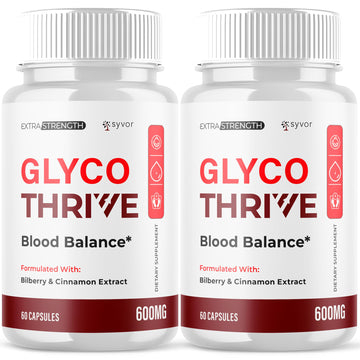 (2 Pack) Glyco Thrive Capsules, Official GlycoThrive Glycogen Support Pills with All Natural Ingredients, Advanced Formula Health Supplement with Max Strength Vitamins for Women & Men (120 Capsules) Syvor buy supplements canada