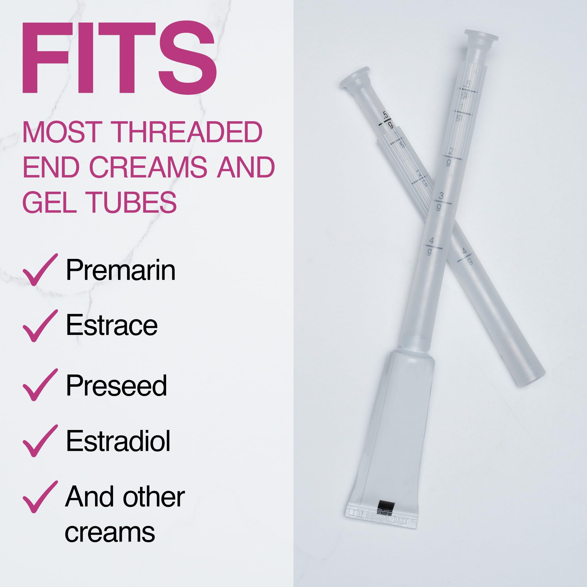 Flextiva Disposable Plastic Vaginal Cream Applicators - Threaded End to Fit OTC Gel or Cream Products Flextiva buy supplements canada