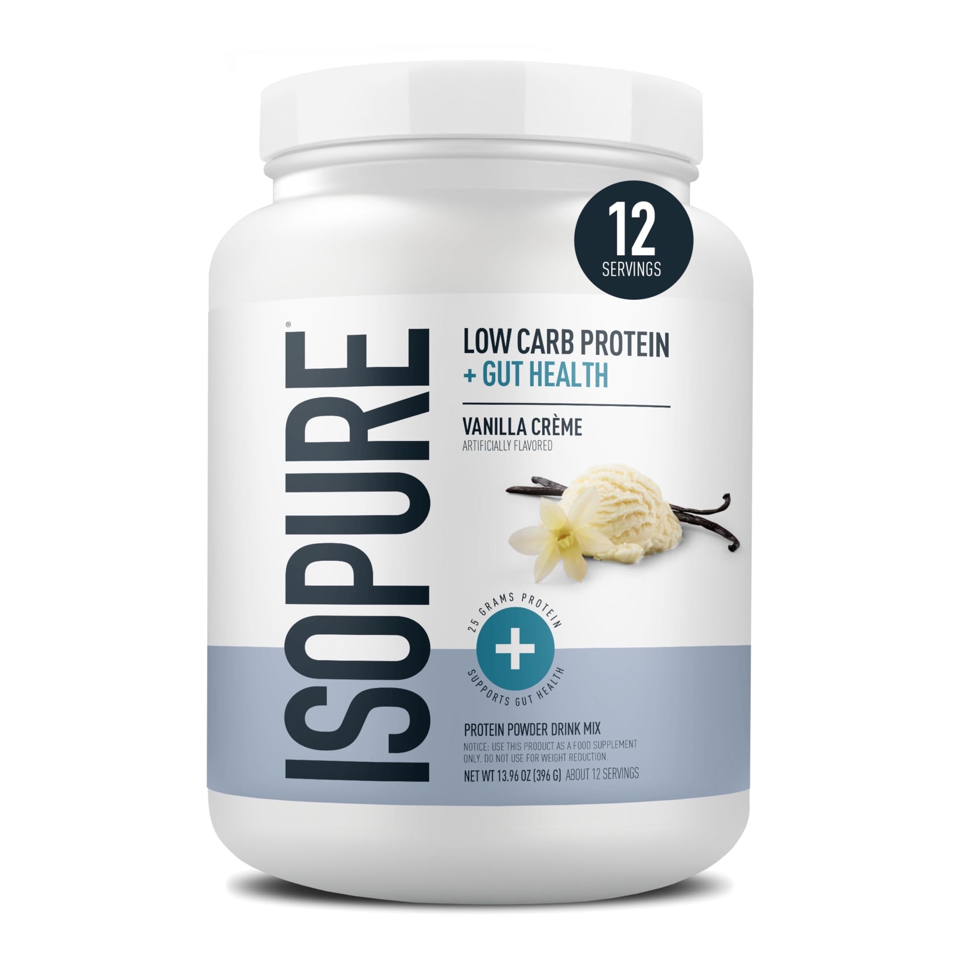 Isopure Protein + Gut Health & Immune Support Powder, Vanilla Crème, 25g Whey Protein with Prebiotics & Vitamins, 12 Servings (Pack of 1) Isopure buy supplements canada