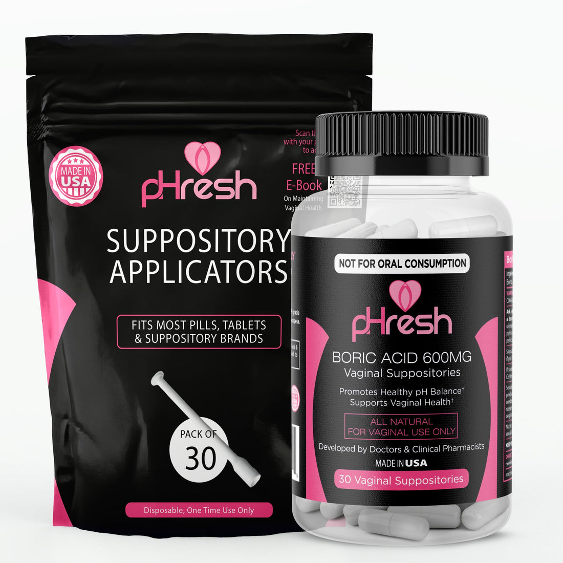 ACE NUTRITION Boric Acid Suppositories + 30 Applicators ACE NUTRITION buy supplements canada