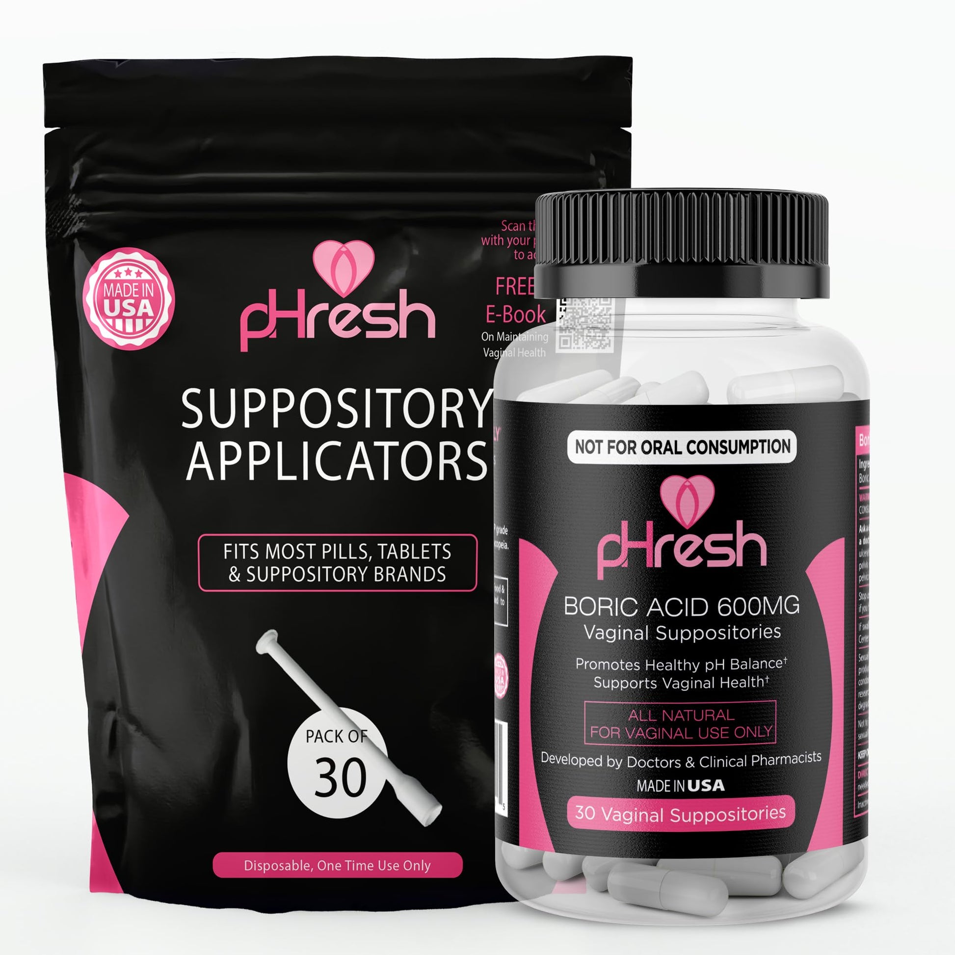ACE NUTRITION Boric Acid Suppositories + 30 Applicators ACE NUTRITION buy supplements canada