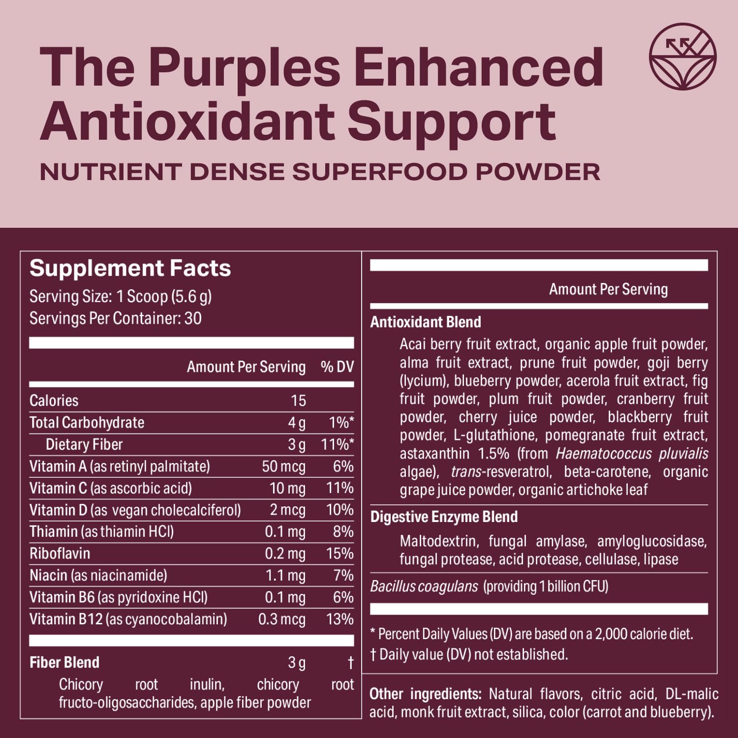 Proper, The Purples Nutrient-Dense Superfood Powder - Antioxidant Supplement and Cellular Support – Acai, Amla, Blueberry, Vitamin C, B Vitamins & More - Enhanced with Prebiotic Fiber & Probiotics Proper buy supplements canada