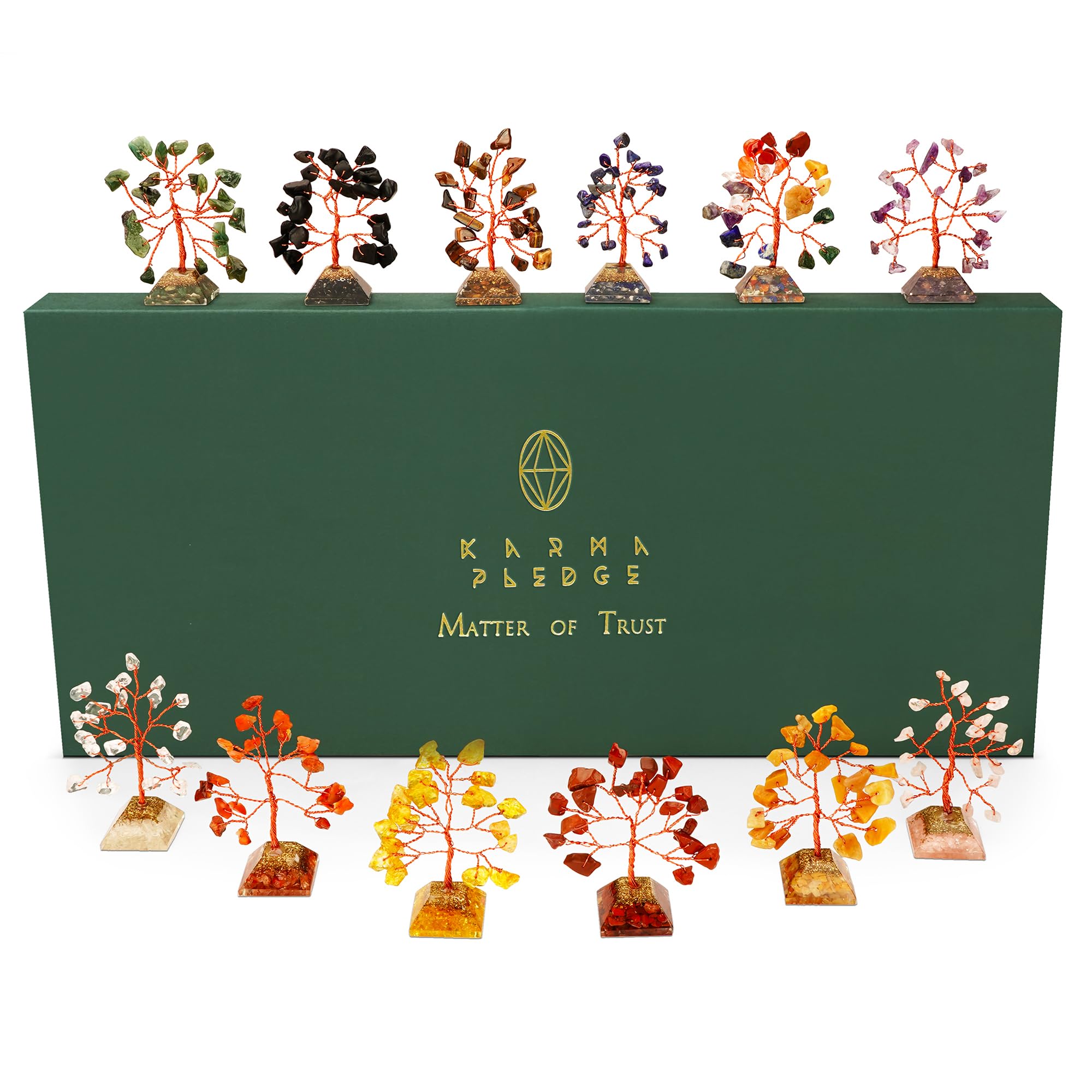 Crystal Tree Tree of Life 7 Chakra Healing Crystals & Stones for Positive Energy, Good Luck Gifts KARMAPLEDGE buy supplements canada