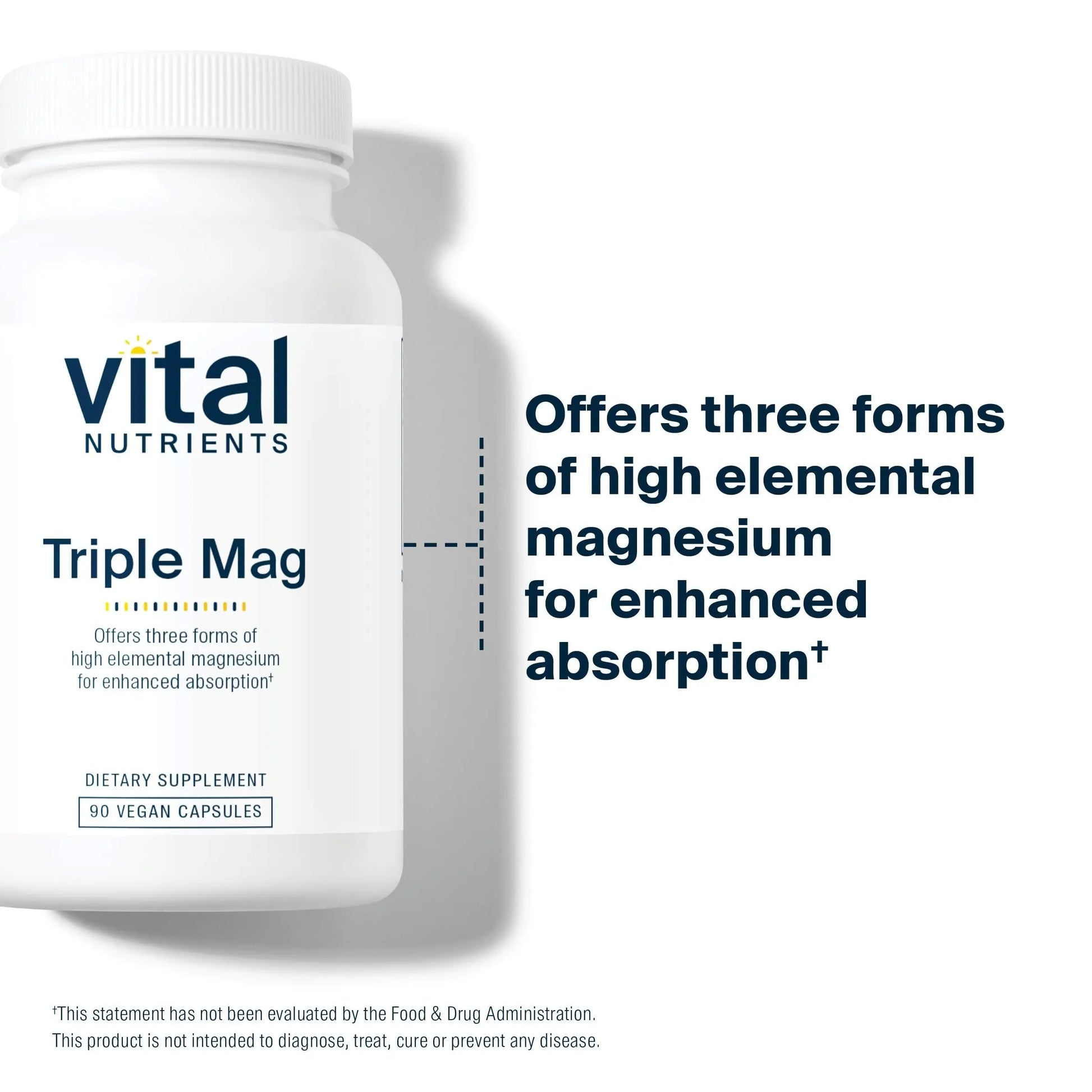 Vital Nutrients Triple Magnesium Complex Supplement | Vegan Magnesium Glycinate, Malate & Oxide 250mg | Easily Absorbed Magnesium Supplement for Stress, Muscle, Heart, Bone Support | 90 Capsules Vital Nutrients buy supplements canada