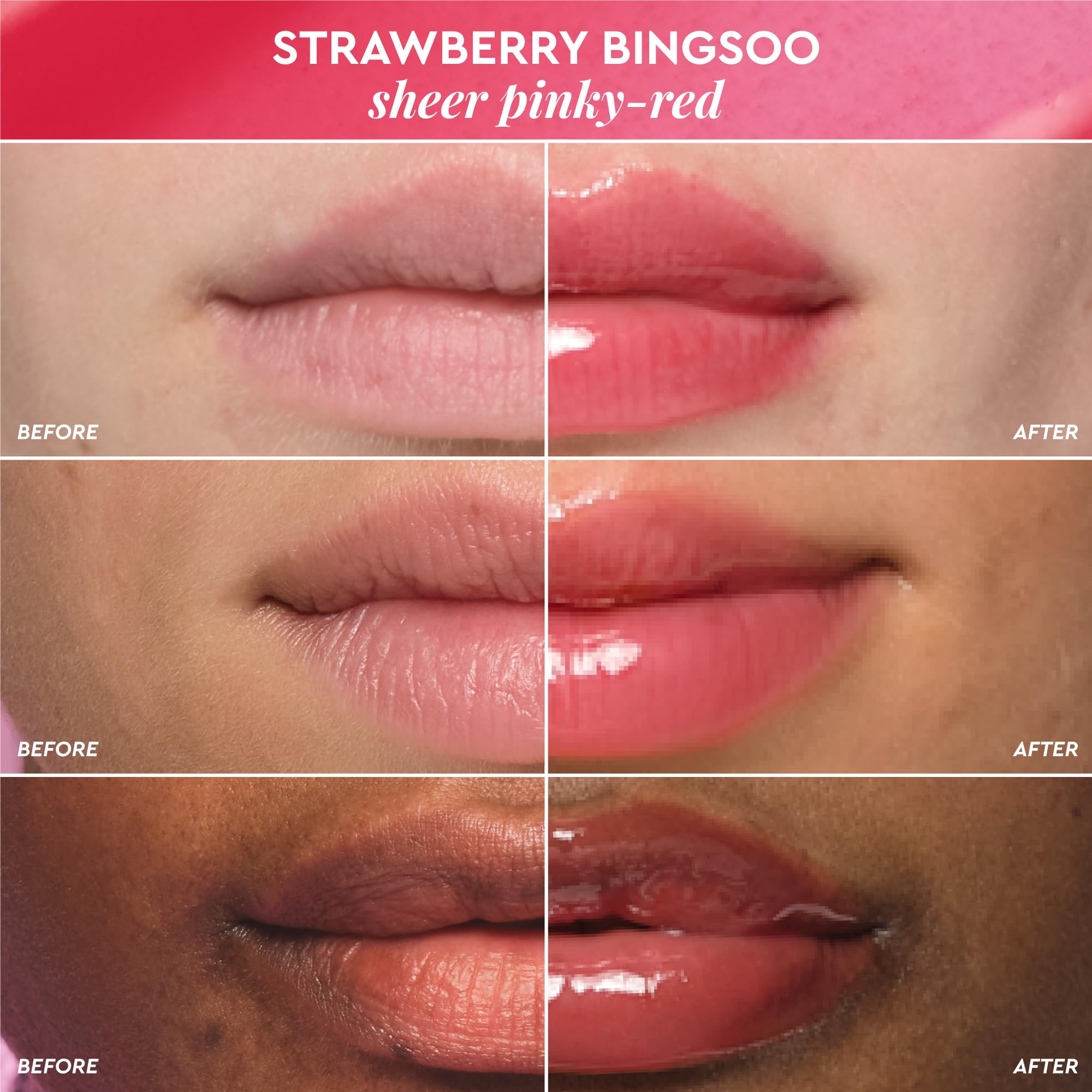Glow Recipe Glass Balm Lip Treatment - 12Hr Hydrating Lip Balm & Moisturizer with Hyaluronic Acid to Smooth, Plump & Protect from Dryness - Sheer Pinky Red Tint, Strawberry Bingsoo (15 ml) Glow Recipe buy supplements canada