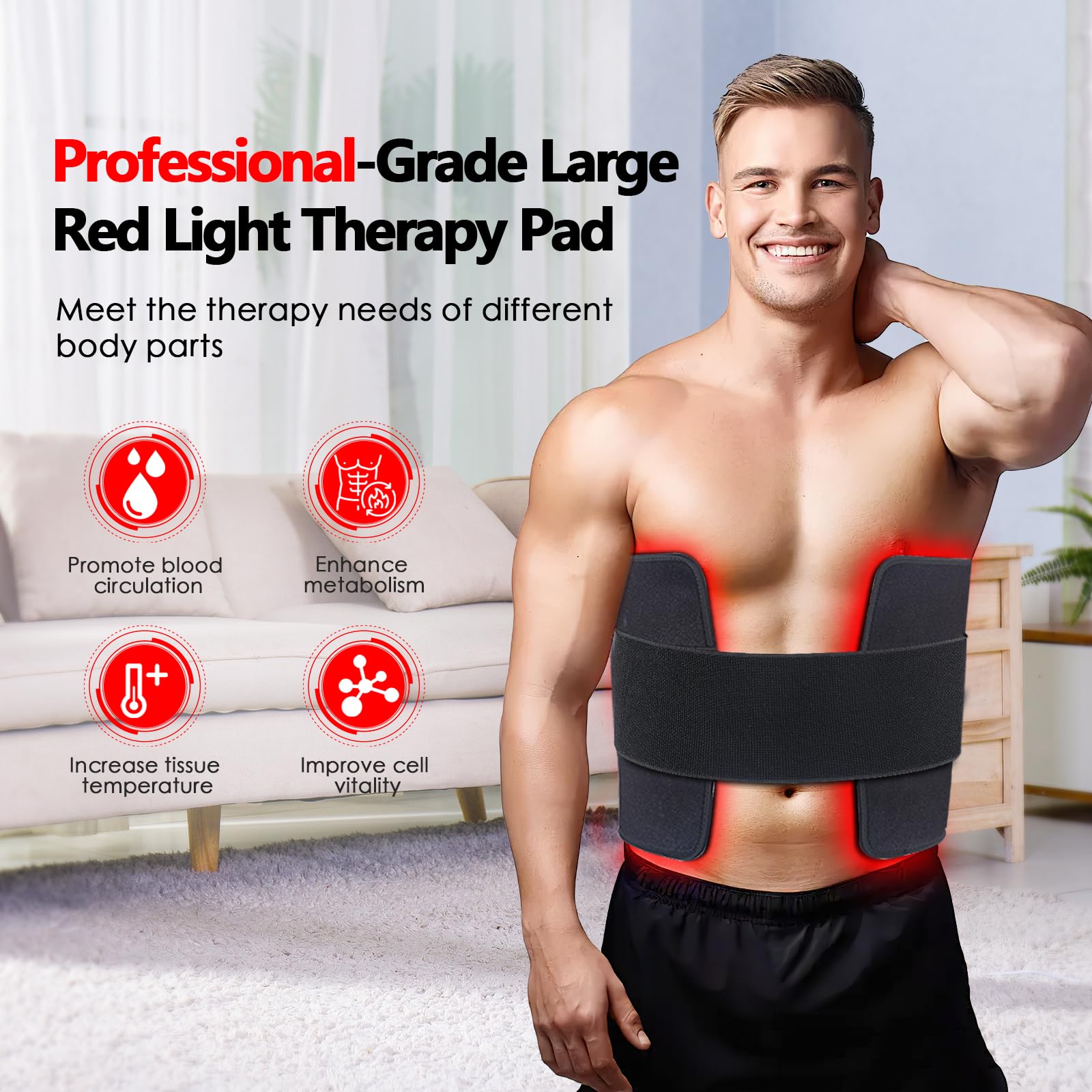 RUISQM Red Light Therapy Mat for Body - 360 LEDs Large Red & Infrared Light Therapy Pad Blanket RUISQM buy supplements canada