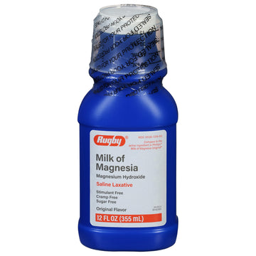 Rugby Milk of Magnesia Magnesium Hydroxide Saline Laxative – Stimulant, Cramp & Sugar-Free - Original Flavor – 12 Fl Oz RUGBY LABORATORIES buy supplements canada