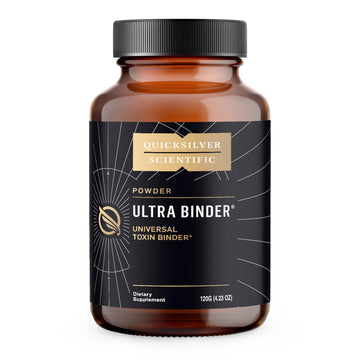 Quicksilver Scientific Ultra Binder Powder - Multi Binder with Bentonite Clay, Zeolite Detox & Charcoal - Supplement for Gut Support & The Body's Toxin Removal Process (120g) Quicksilver Scientific buy supplements canada