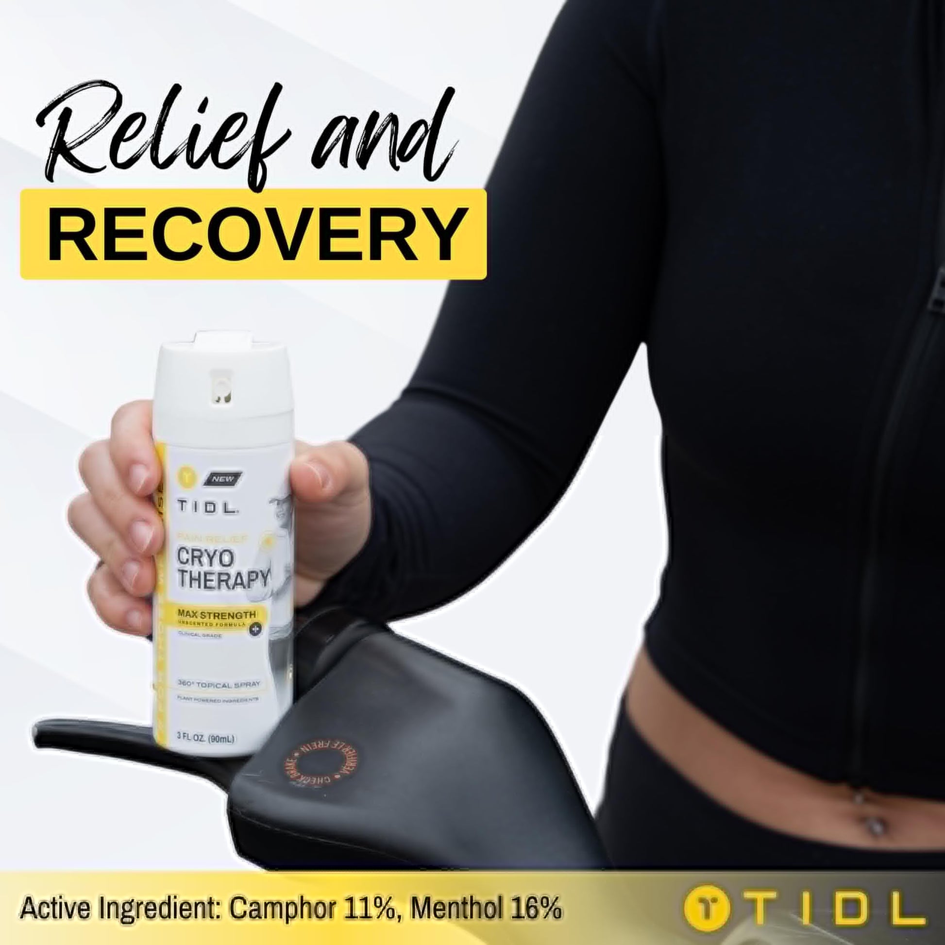 TIDL Cryotherapy Pain Relief Spray, 3 Oz (Pack of 2) Max Strength for Fast-Acting Muscle, Joint & Neck Pain Relief, Plant-Based Menthol & Camphor Pain Reliever, Quick Drying Formula TIDL buy supplements canada
