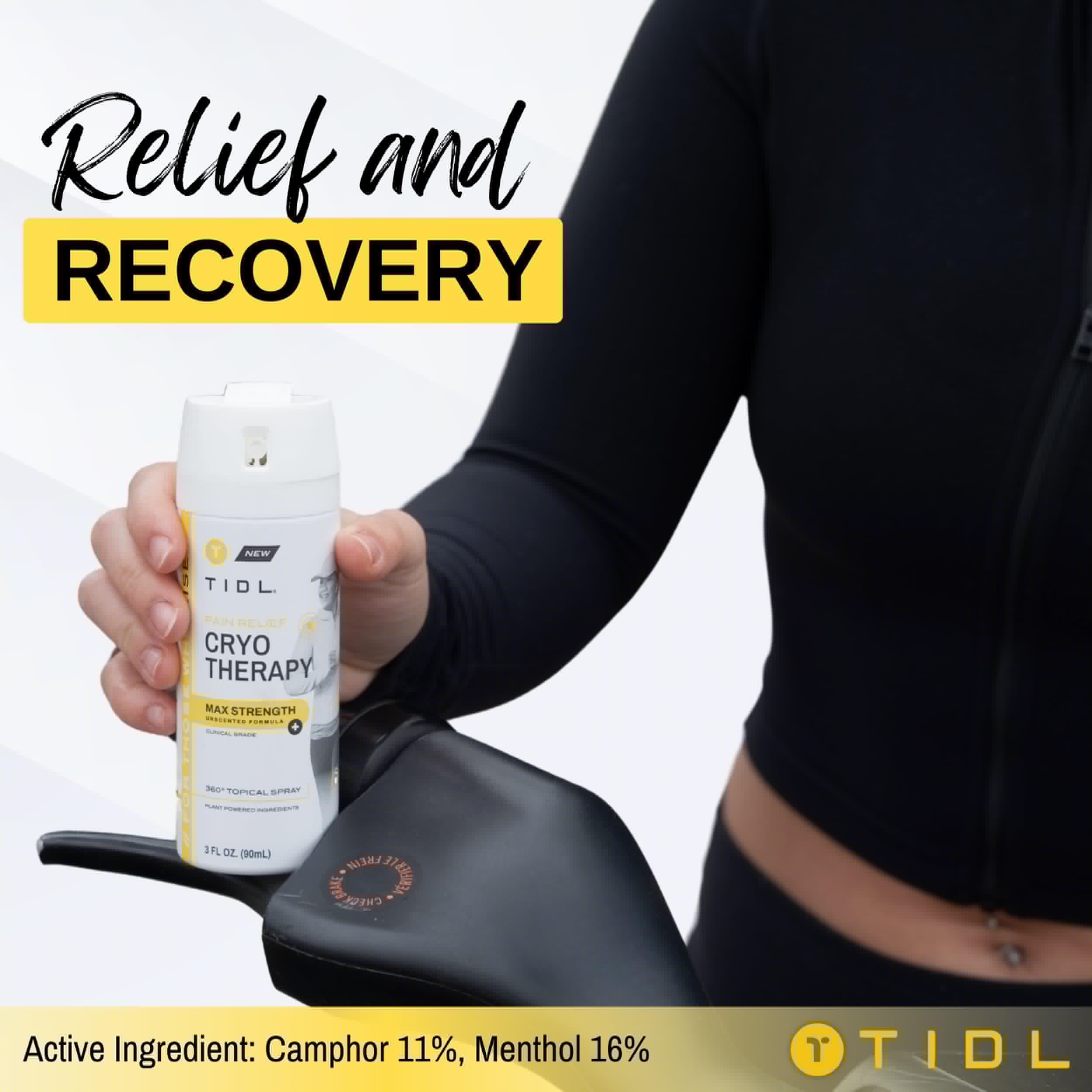 TIDL Cryotherapy Pain Relief Spray, 3 Oz (Pack of 2) Max Strength for Fast-Acting Muscle, Joint & Neck Pain Relief, Plant-Based Menthol & Camphor Pain Reliever, Quick Drying Formula TIDL buy supplements canada