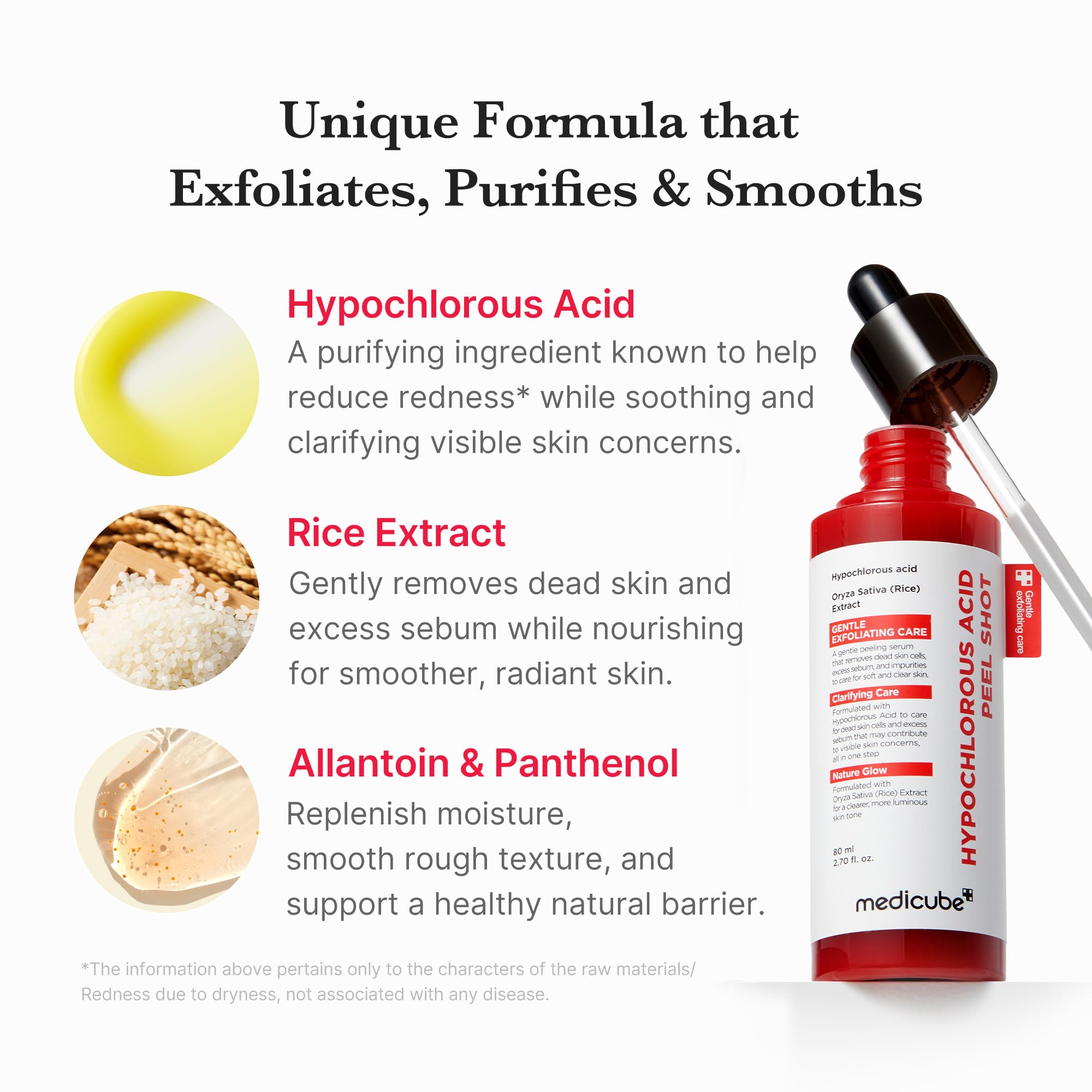 medicube Peel Shot with Hypochlorous Acid | Gentle Exfoliating Serum for Dead Skin Cells & Pores, Blackheads & Excess Sebum Control medicube buy supplements canada