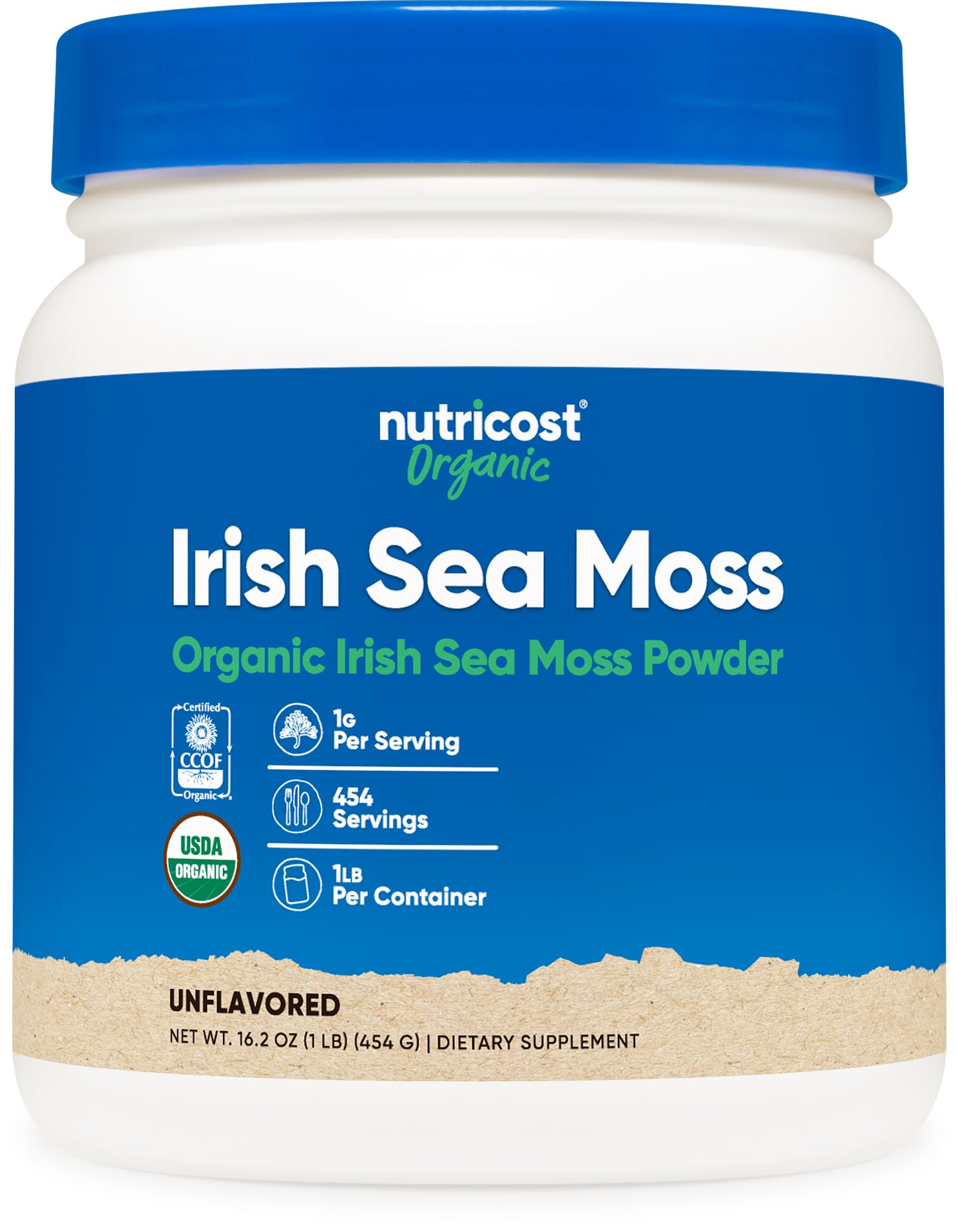 Nutricost Organic Irish Moss Powder (1 LB) - Gluten Free, Non-GMO, Vegetarian Friendly Nutricost buy supplements canada