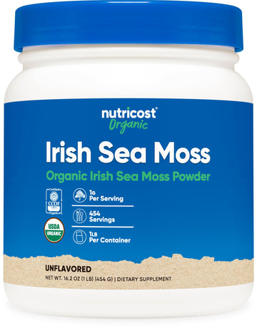 Nutricost Organic Irish Moss Powder (1 LB) - Gluten Free, Non-GMO, Vegetarian Friendly Nutricost buy supplements canada