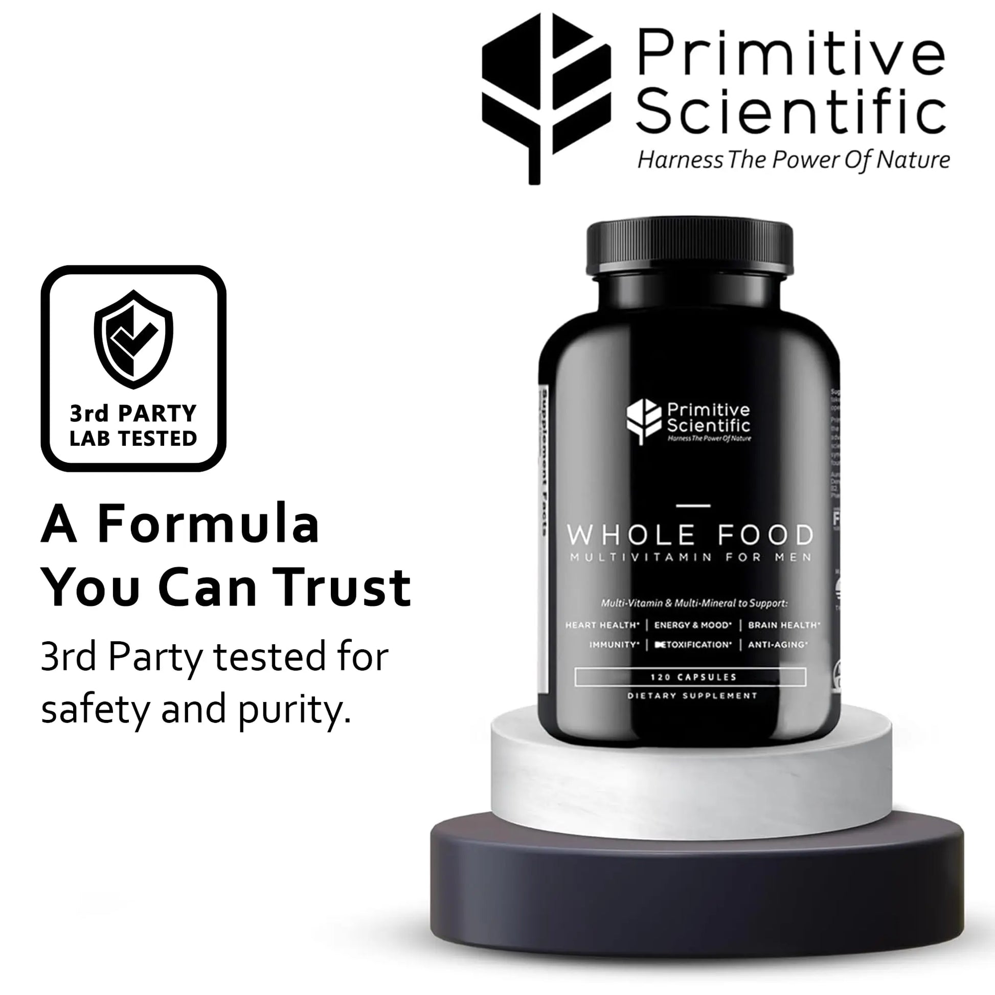 Primitive Scientific Whole Food Natural Multivitamin and Mineral Capsules for Men - All-Day Energy, Inner Zen, and Stronger You (120 Capsules) Primitive Scientific buy supplements canada