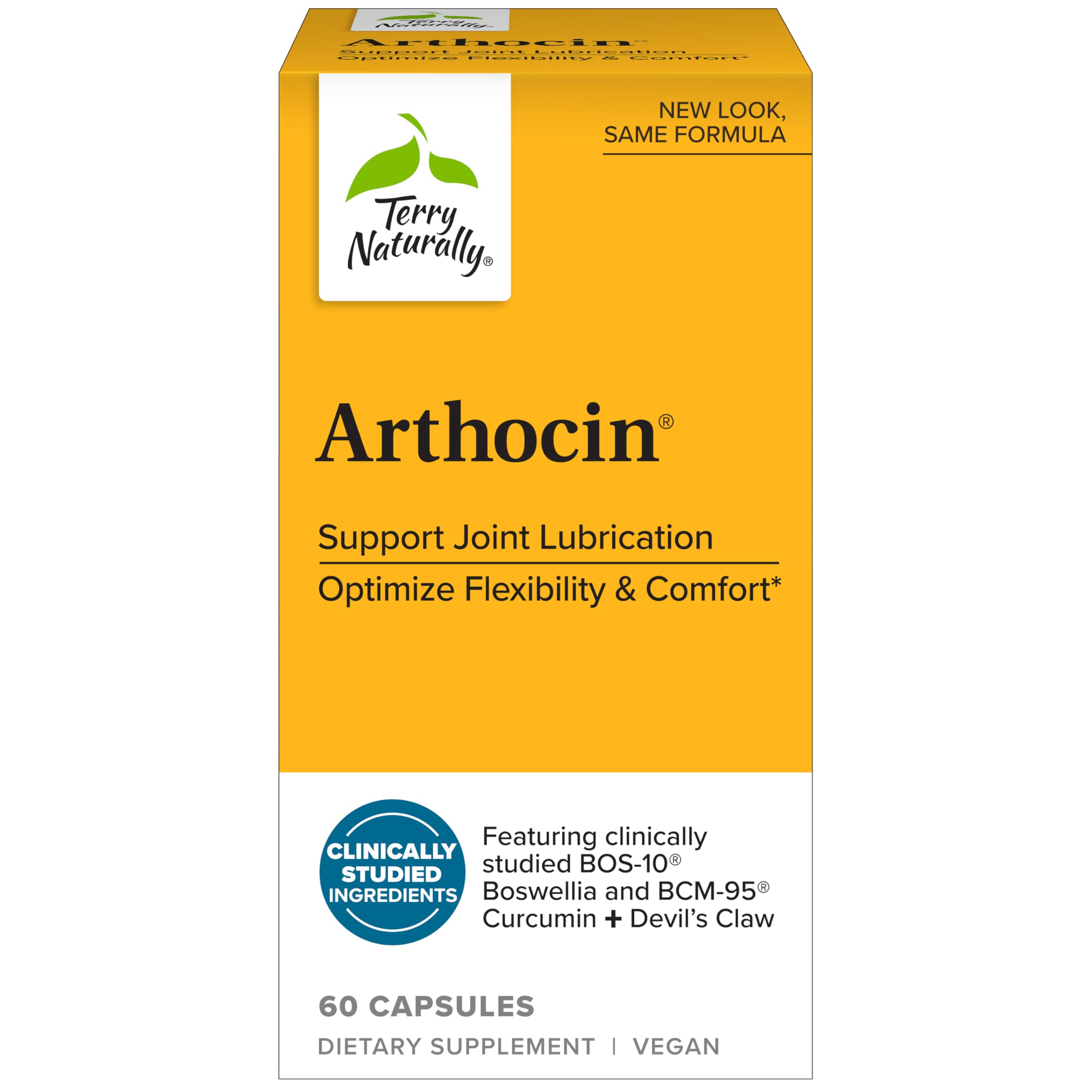 Terry Naturally Arthocin - Boswellia Serrata Capsules with Devil's Claw & Curcumin - Supplement to Support Joint & Spine Health - Herbal Supplement Aids Comfort & Absorption - 60 Capsules Terry Naturally buy supplements canada