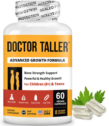 NuBest Doctor Taller - Bone Strength Supports, Enhance Immune System - Keto with Calcium, Vitamin D3, Vitamin K2, Amino Acids & Herbs for Children (8+) - 60 Vegan Capsules | 1 Month Supply NuBest buy supplements canada