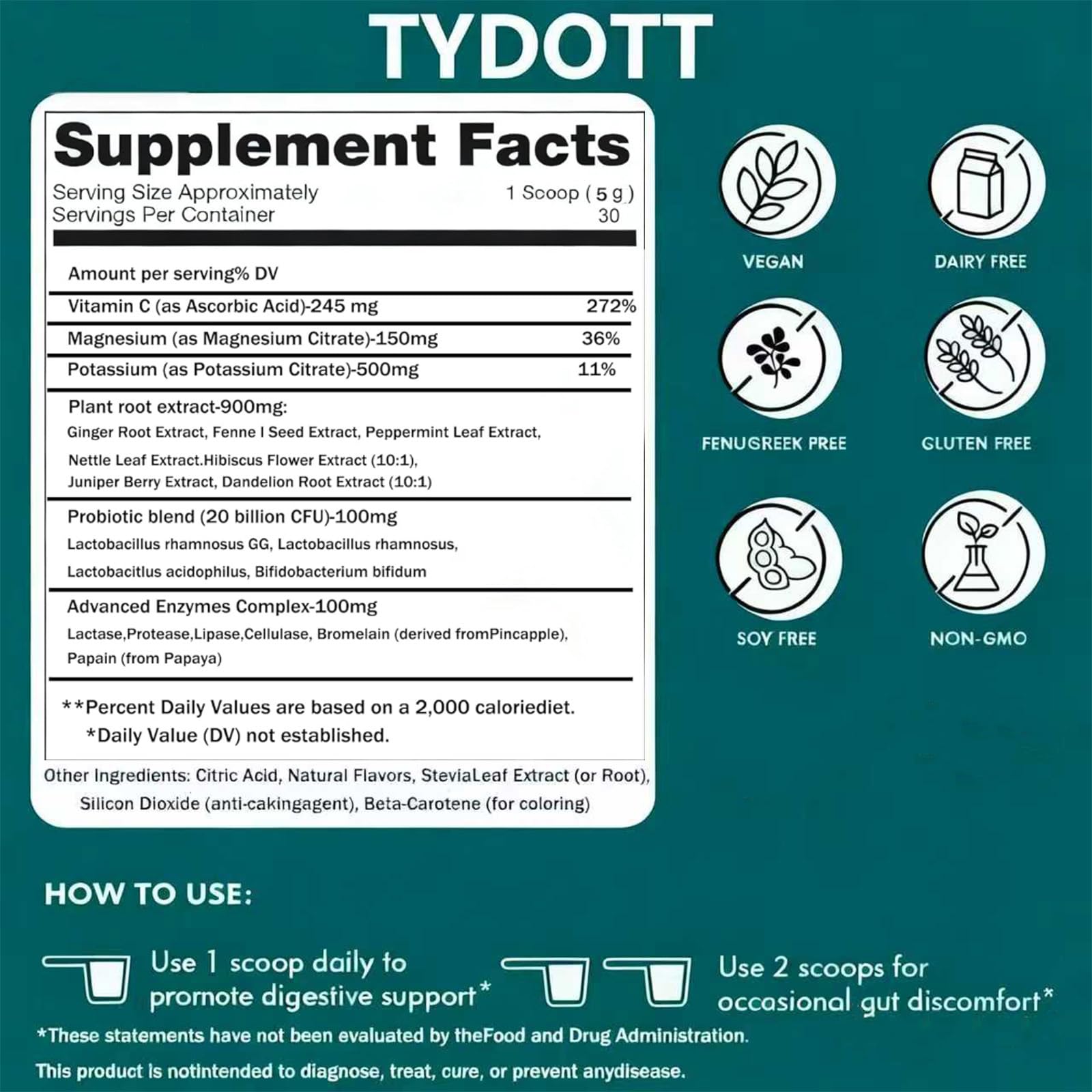 TYDOTT Debloat Pro, Contains Probiotics and Digestive Enzymes to Relieve Bloating, Supports Gut Health, Nutrient Absorption, and Stomach Comfort to Support Digestive Health AZX buy supplements canada