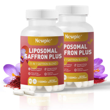 Newpie Saffron Supplements - 100% Pure Saffron Extract Capsules - Natural Mood Enhancer, Supports Eye & Heart Health, Boosts Energy - Premium Supplement for Women & Men（60 Servings (2) Newpie buy supplements canada