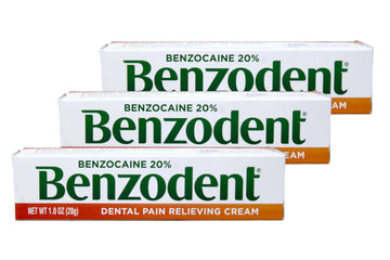 Benzodent Dental Pain Relieving Cream, 1 Ounce - Pack of 3 Benzodent buy supplements canada