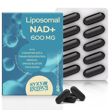 SYZY GENICS NAD+ Supplement 1600mg Extra Strength - Liposomal NMN Alternative with Resveratrol, Urolithin A, CoQ10, Quercetin & ALA - Mitochondrial Energy & Anti-Aging, Cell Regeneration, 60 Softgels SYZY GENICS buy supplements canada