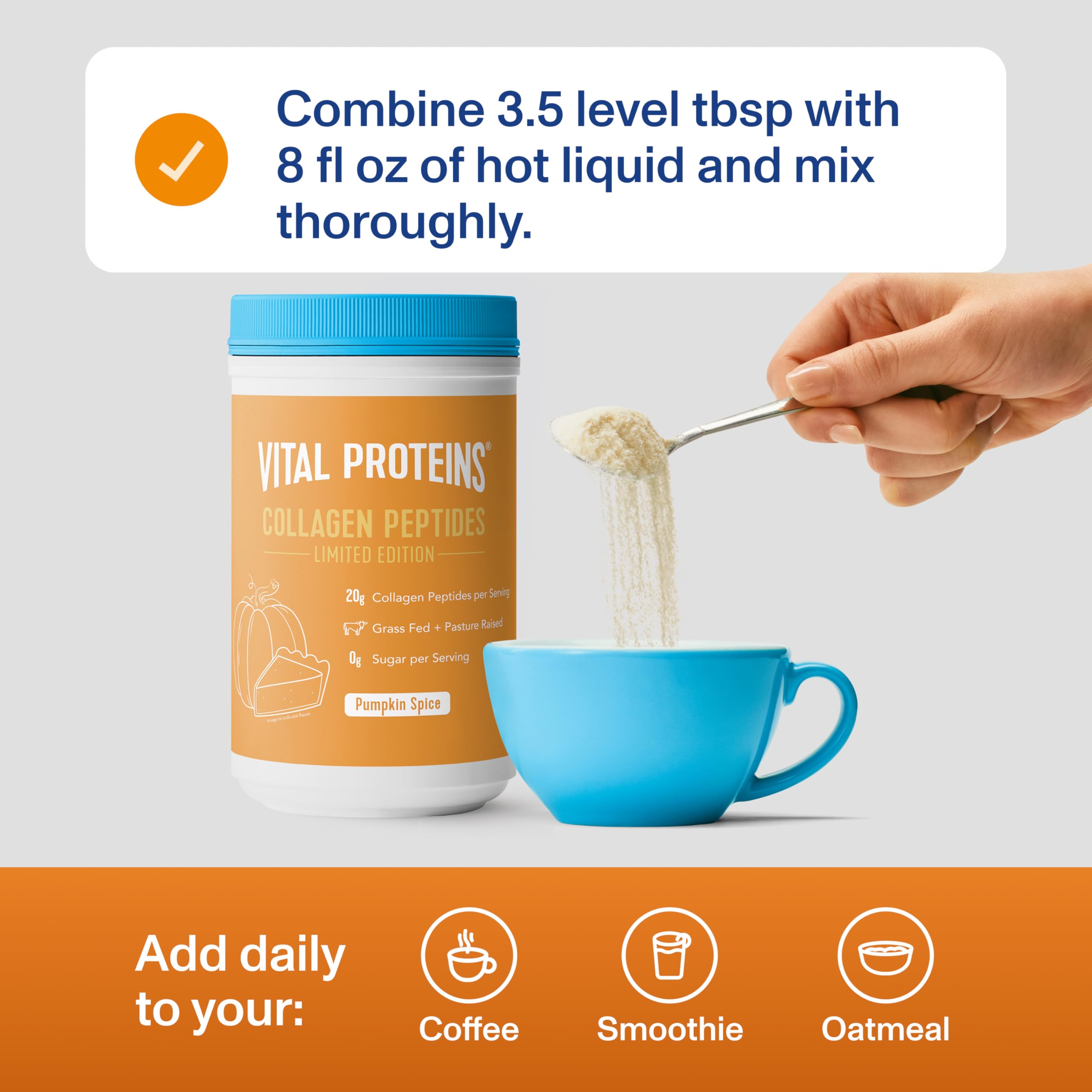 Vital Proteins® Pumpkin Spice Collagen Peptides, 20g Collagen Peptides, Healthy Hair, Skin, Nails & Joints Vital Proteins buy supplements canada