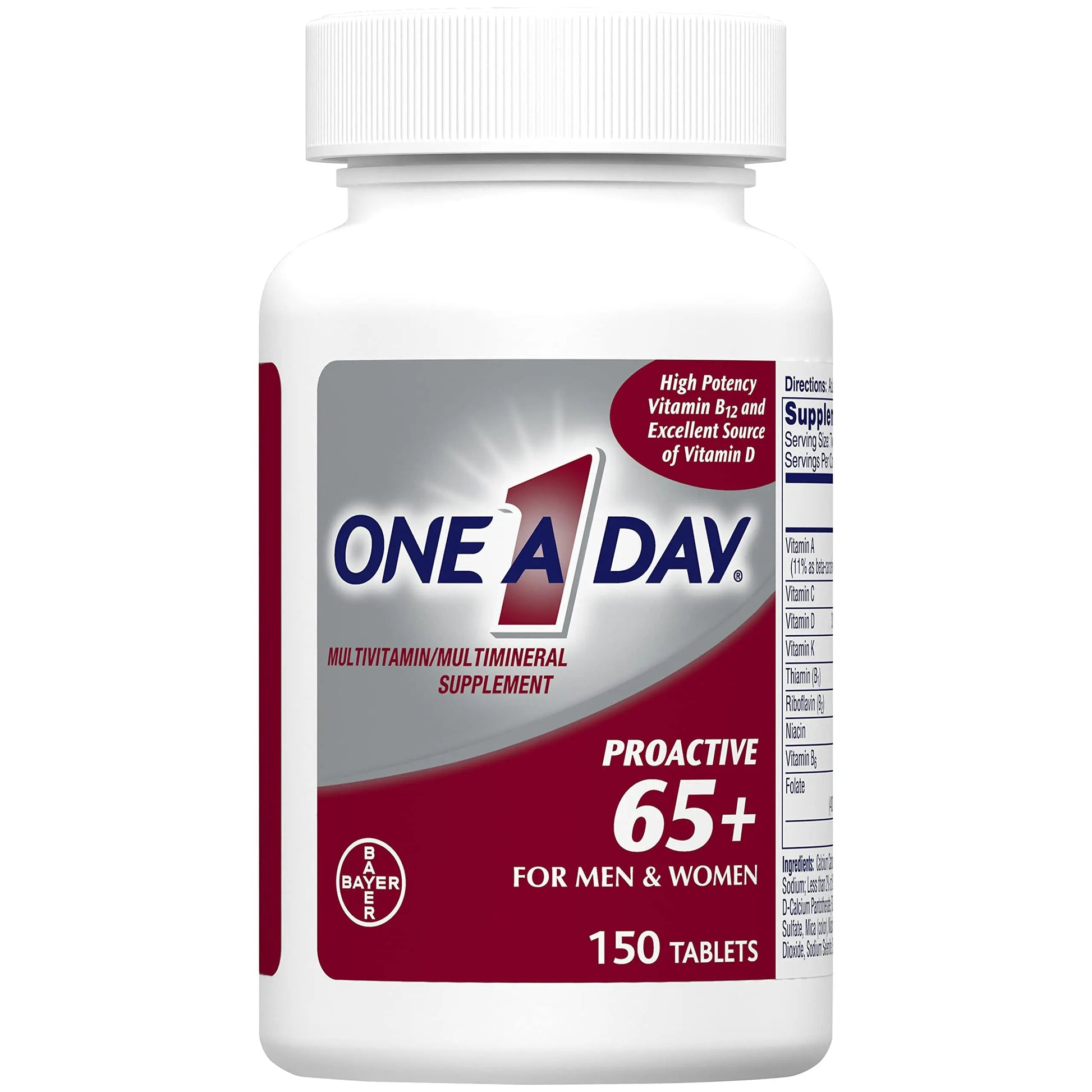 ONE A DAY Proactive 65+, Mens & Womens Multivitamin, Supplement with Vitamin A, Vitamin C, Vitamin D, and Zinc for Immune Health Support ONE A DAY buy supplements canada