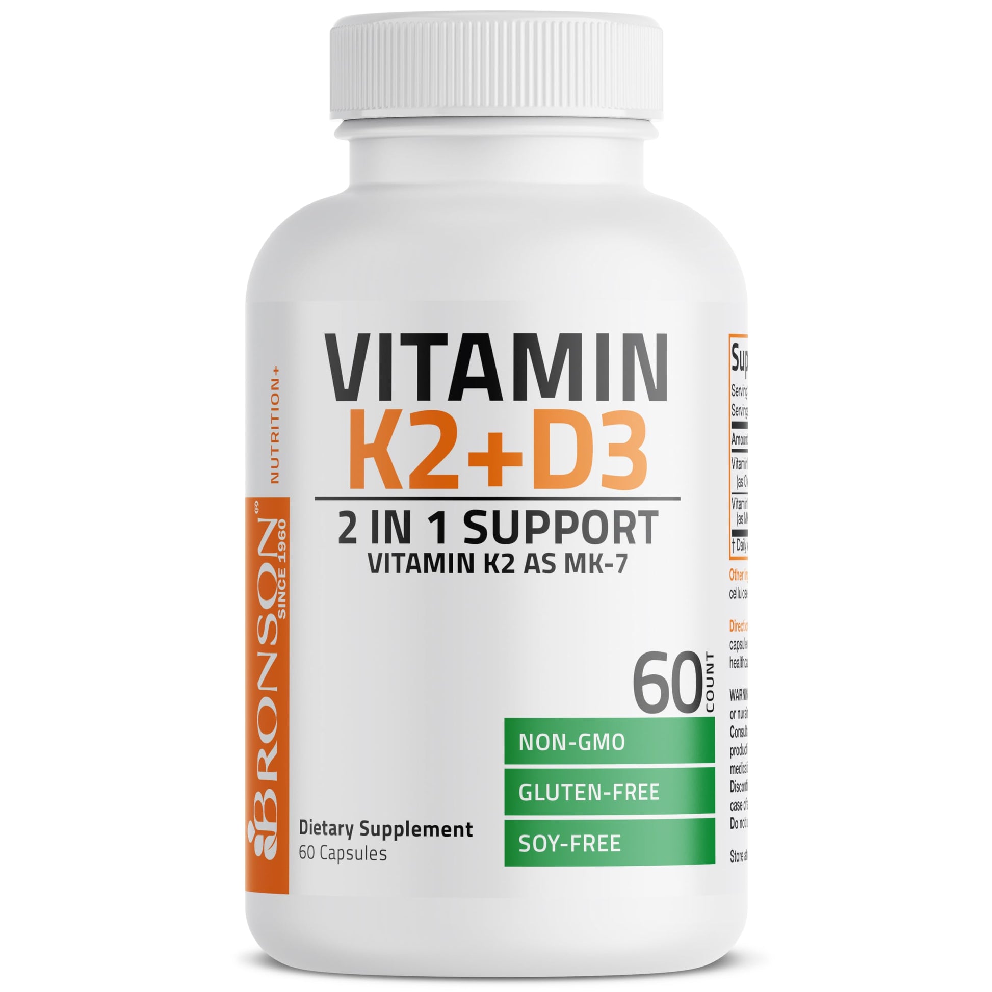 Bronson Vitamin K2 D3 (MK7) Supplement Non-GMO Formula Vitamin D3 5000IU (125 mcg) & 90 mcg K2 MK-7 Bronson buy supplements canada